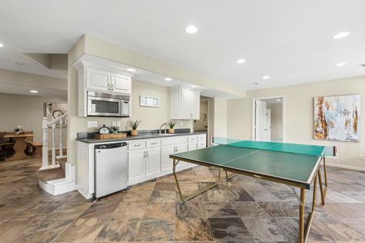 Walkout lower level with expansive entertainment and recreation space