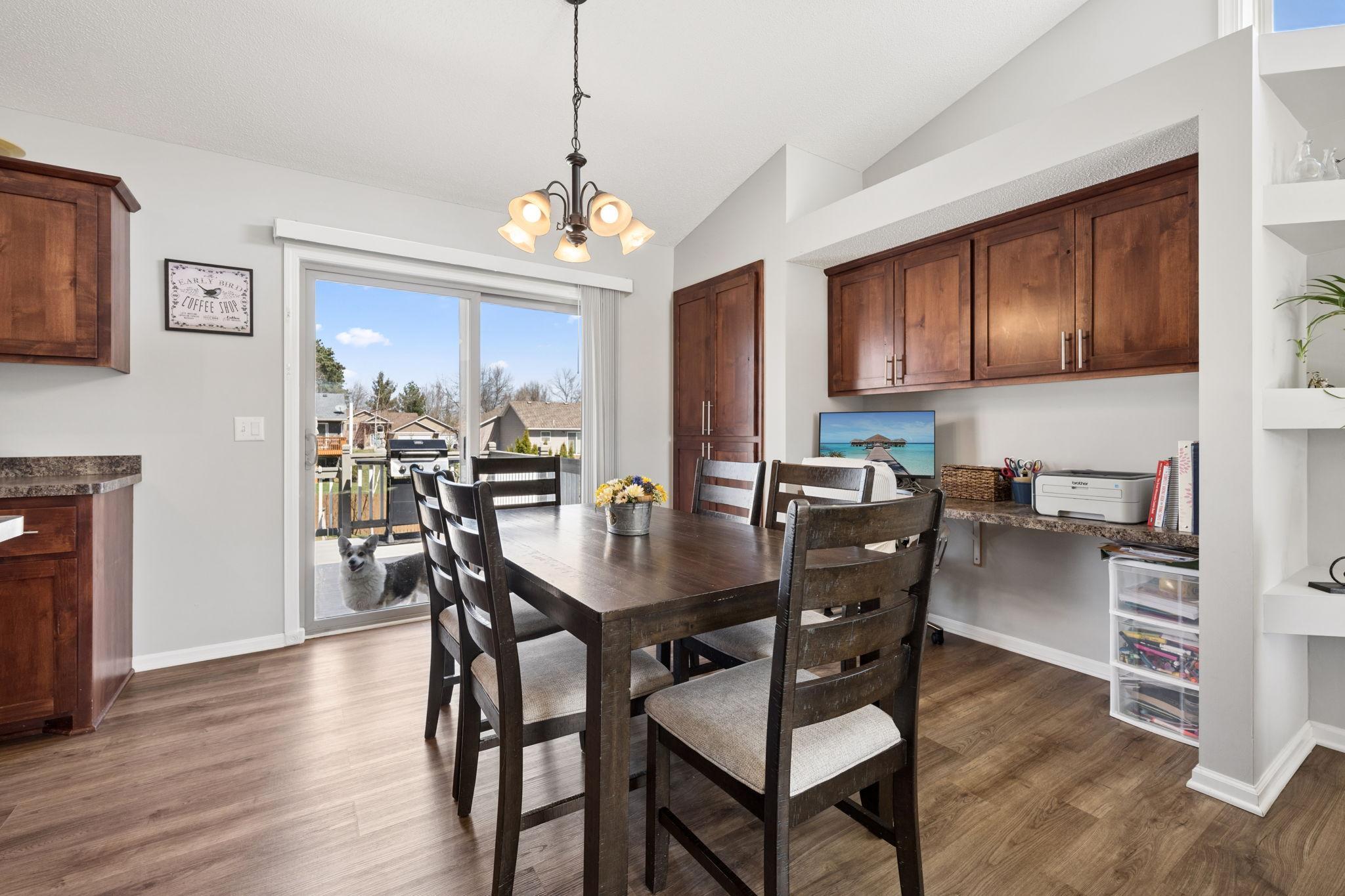 More natural light from the sliding glass door that leads to a great spacious deck!