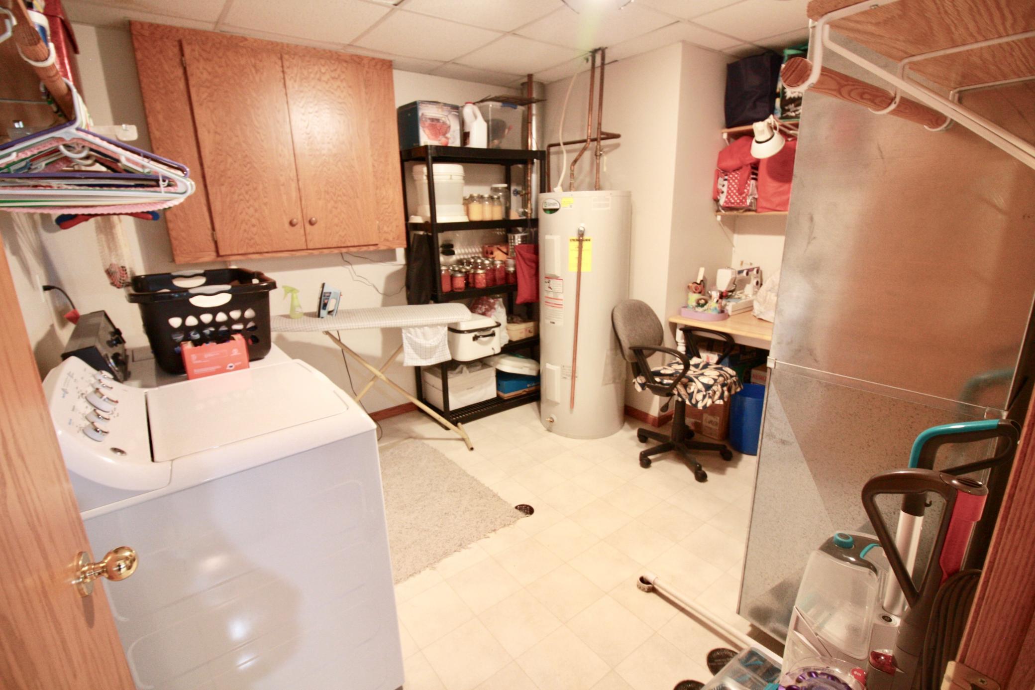 Lower level laundry/utility room