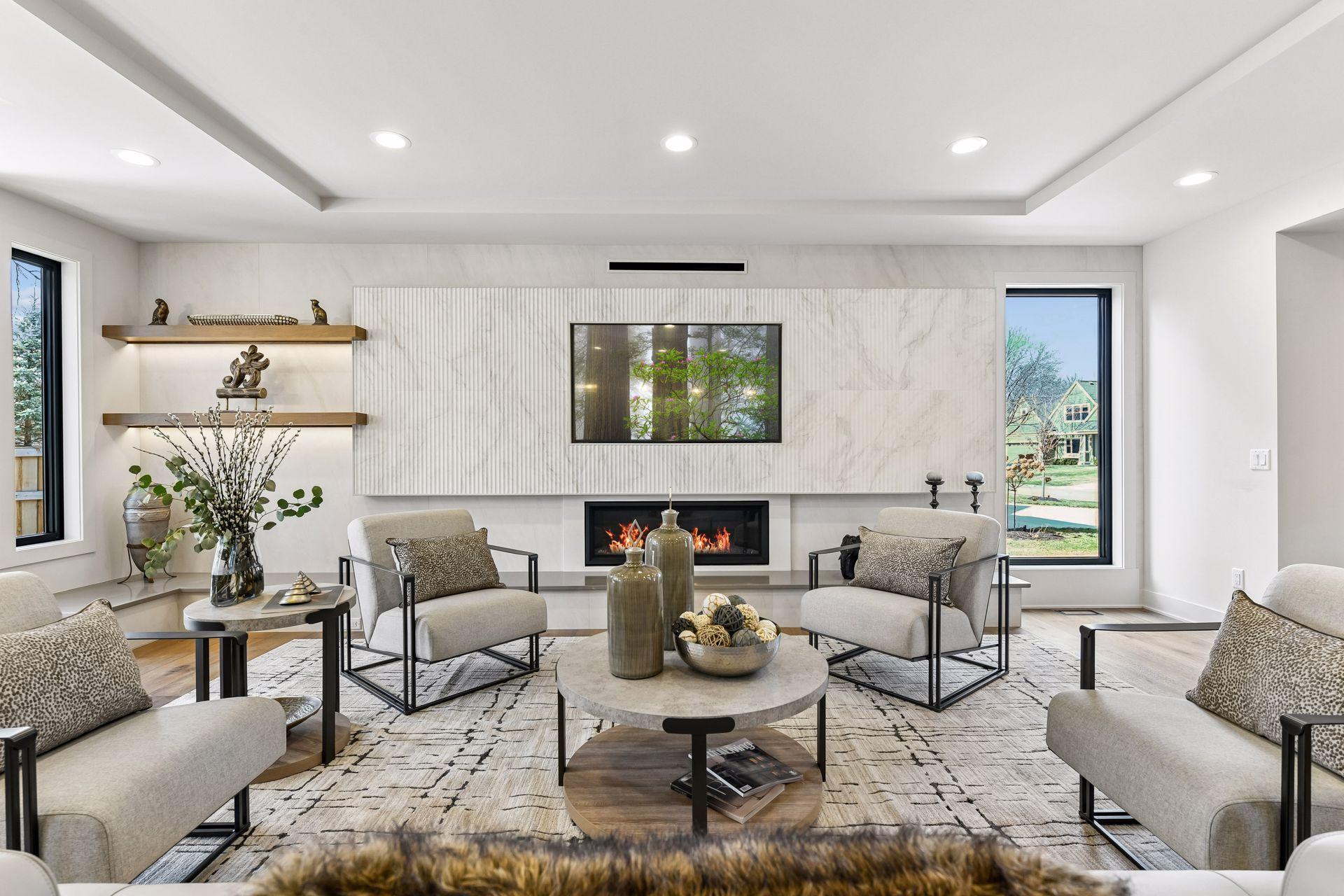 Center island kitchen overlooks the spacious great room.