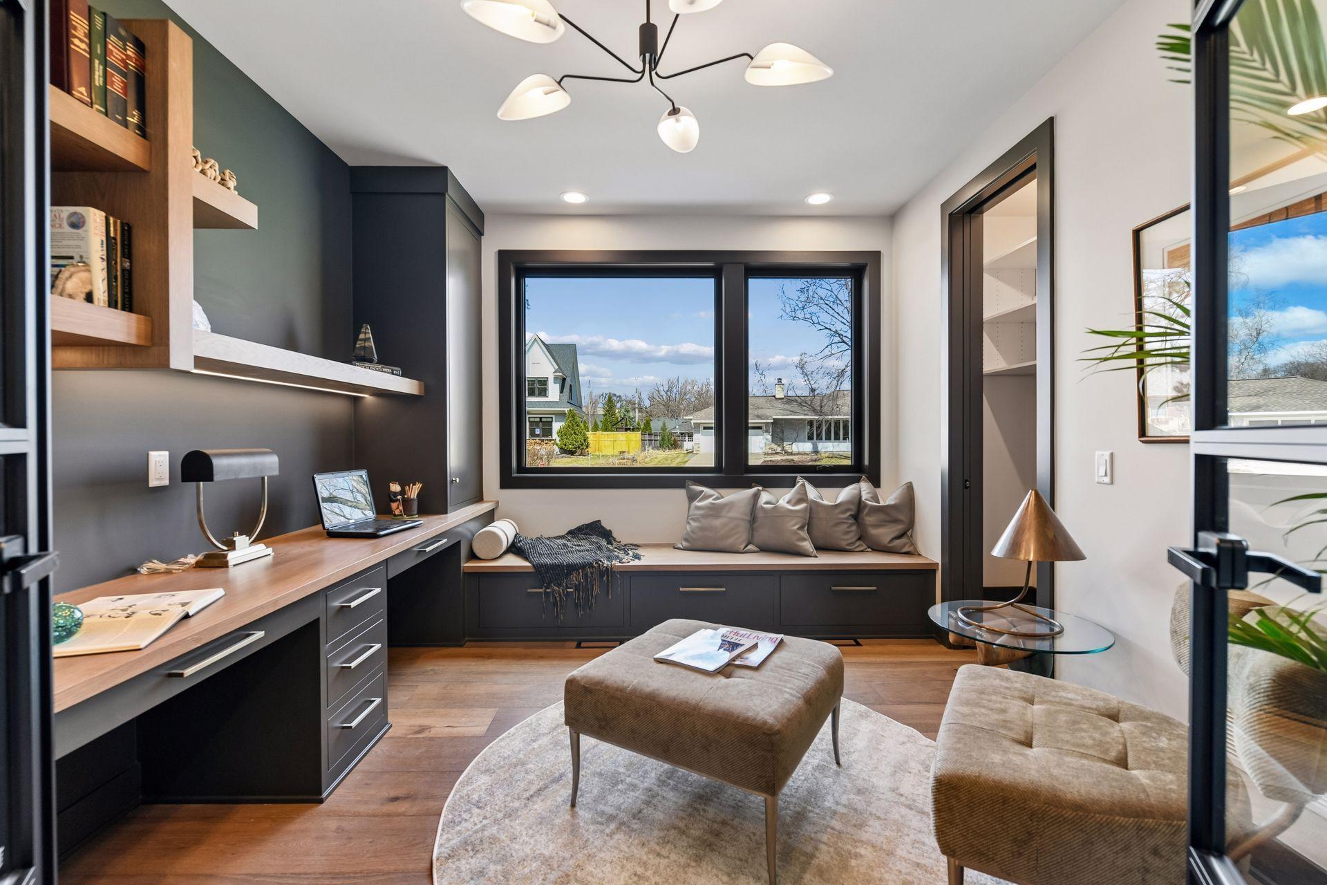 Private main floor office located near the entry and kitchen.