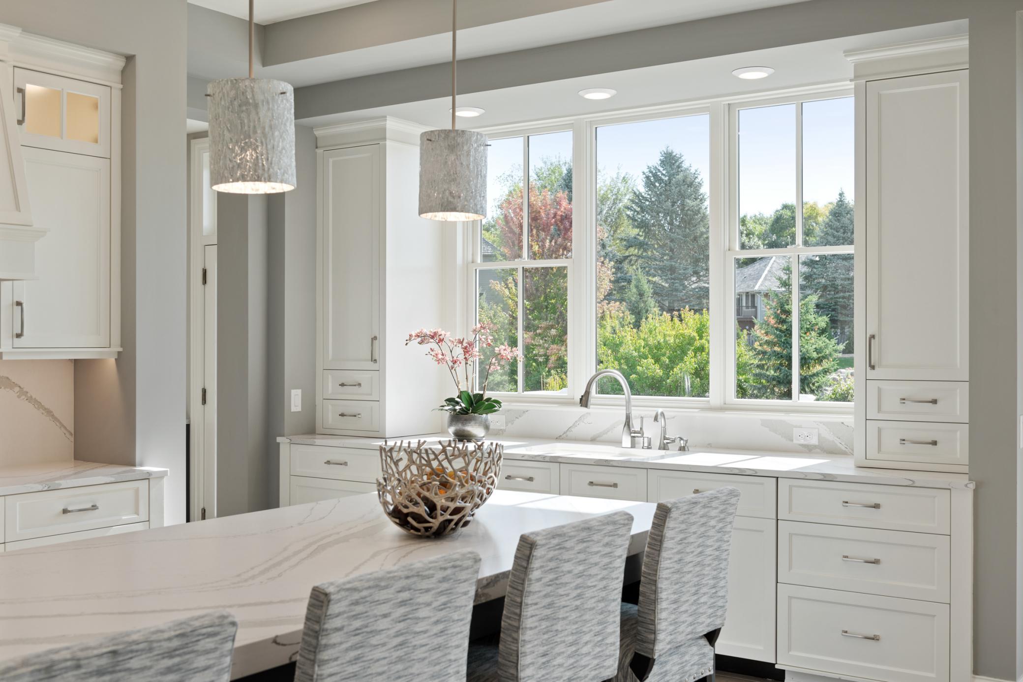 Stunning natural light and view from the kitchen window