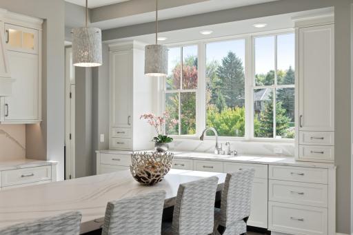 Stunning natural light and view from the kitchen window