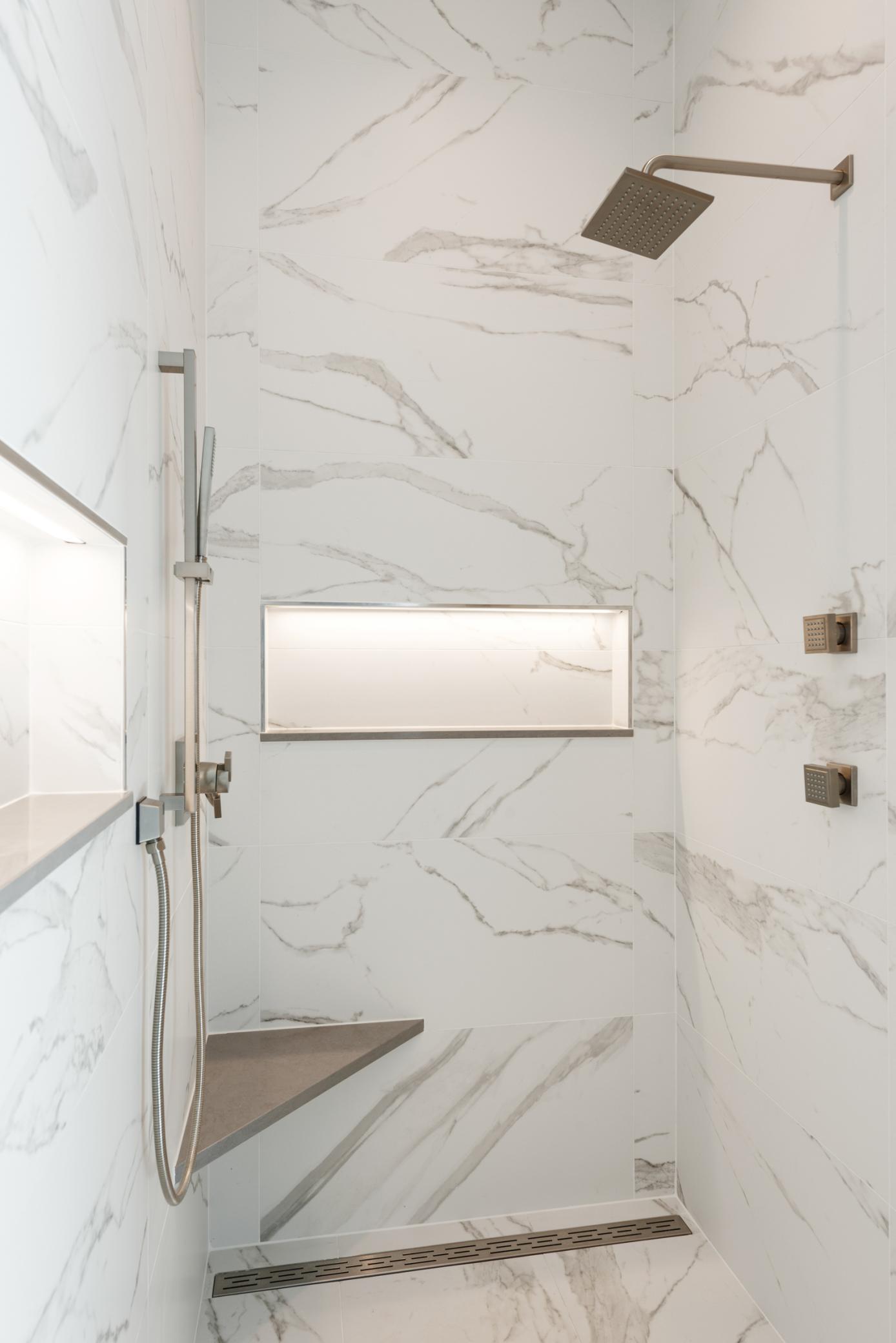 Primary bedroom walk-in shower