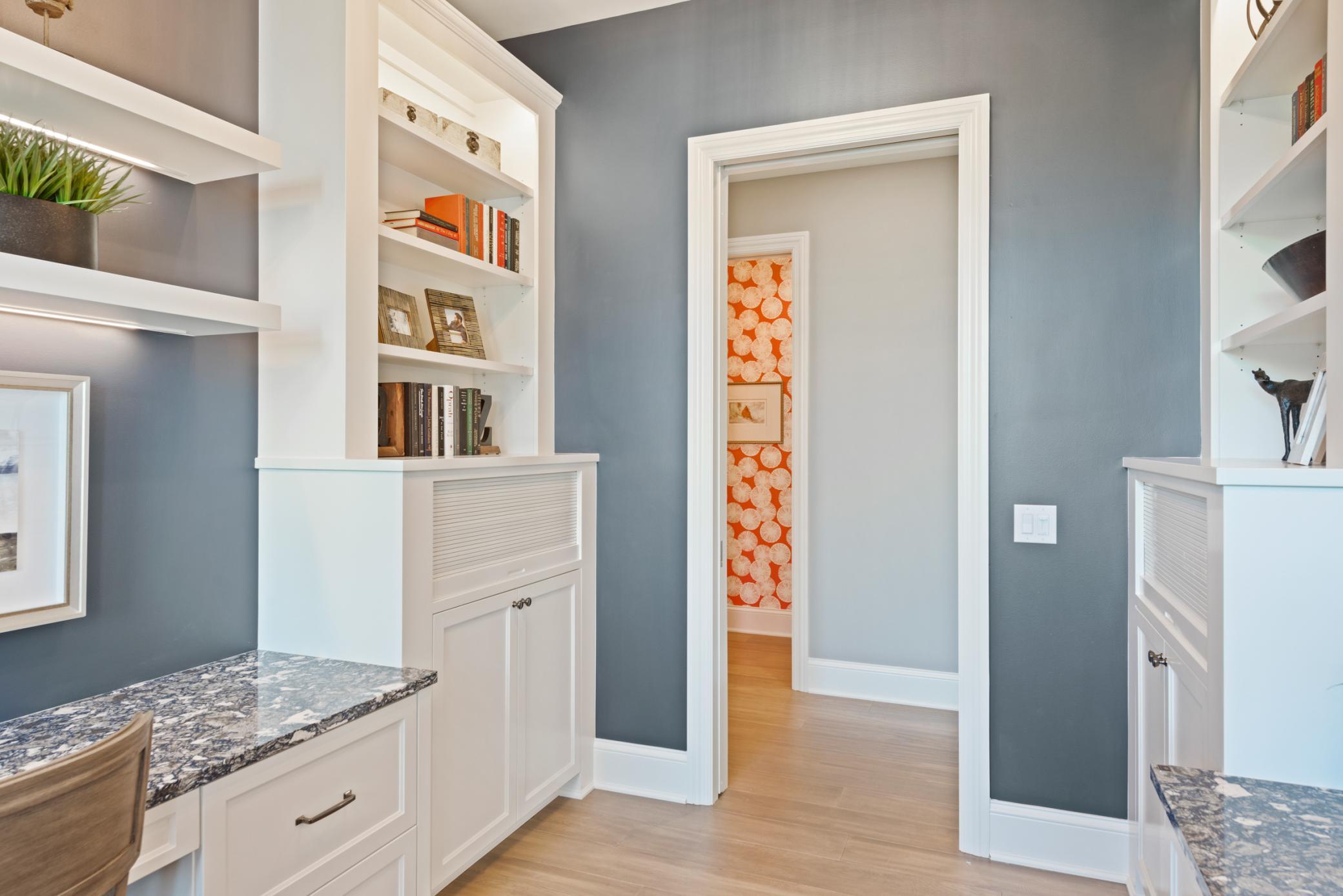 Lots of organizational components in the main floor office