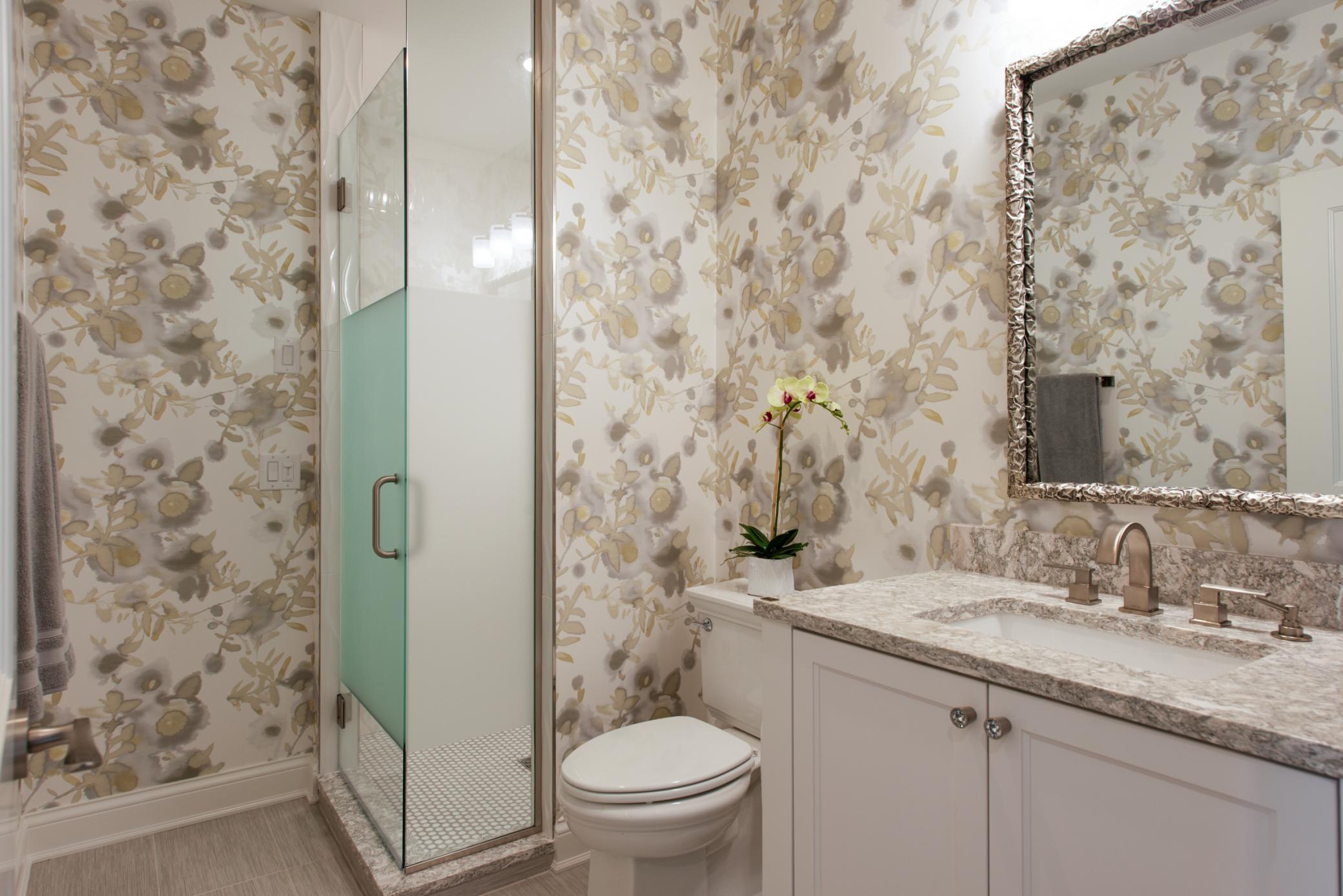 Lower level 3/4 bathroom across from two of the bedrooms