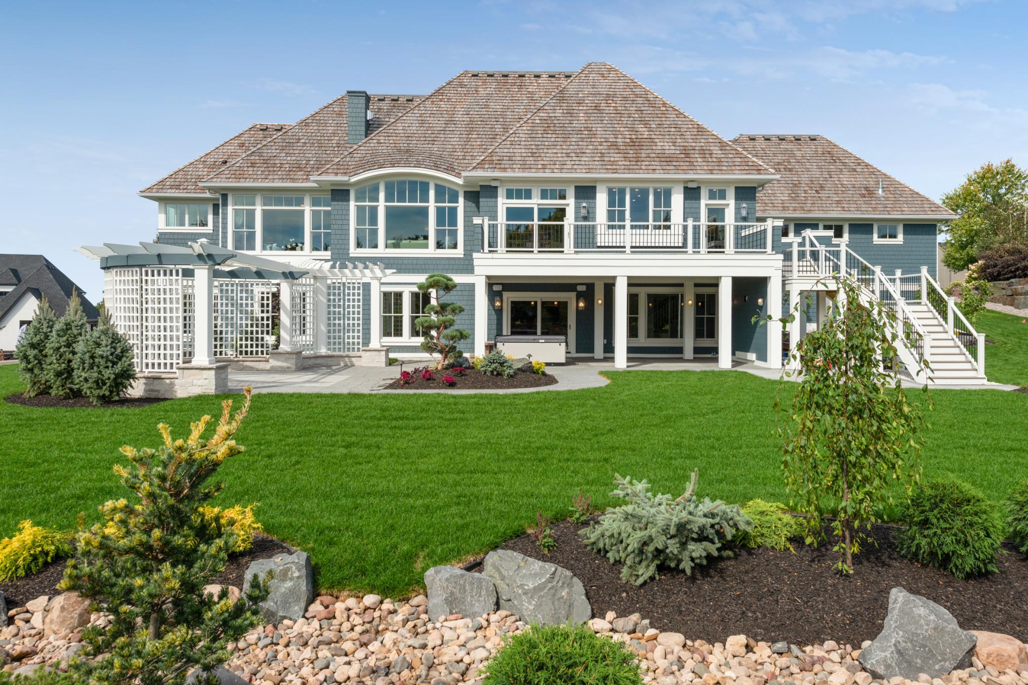 Lush landscaping throughout