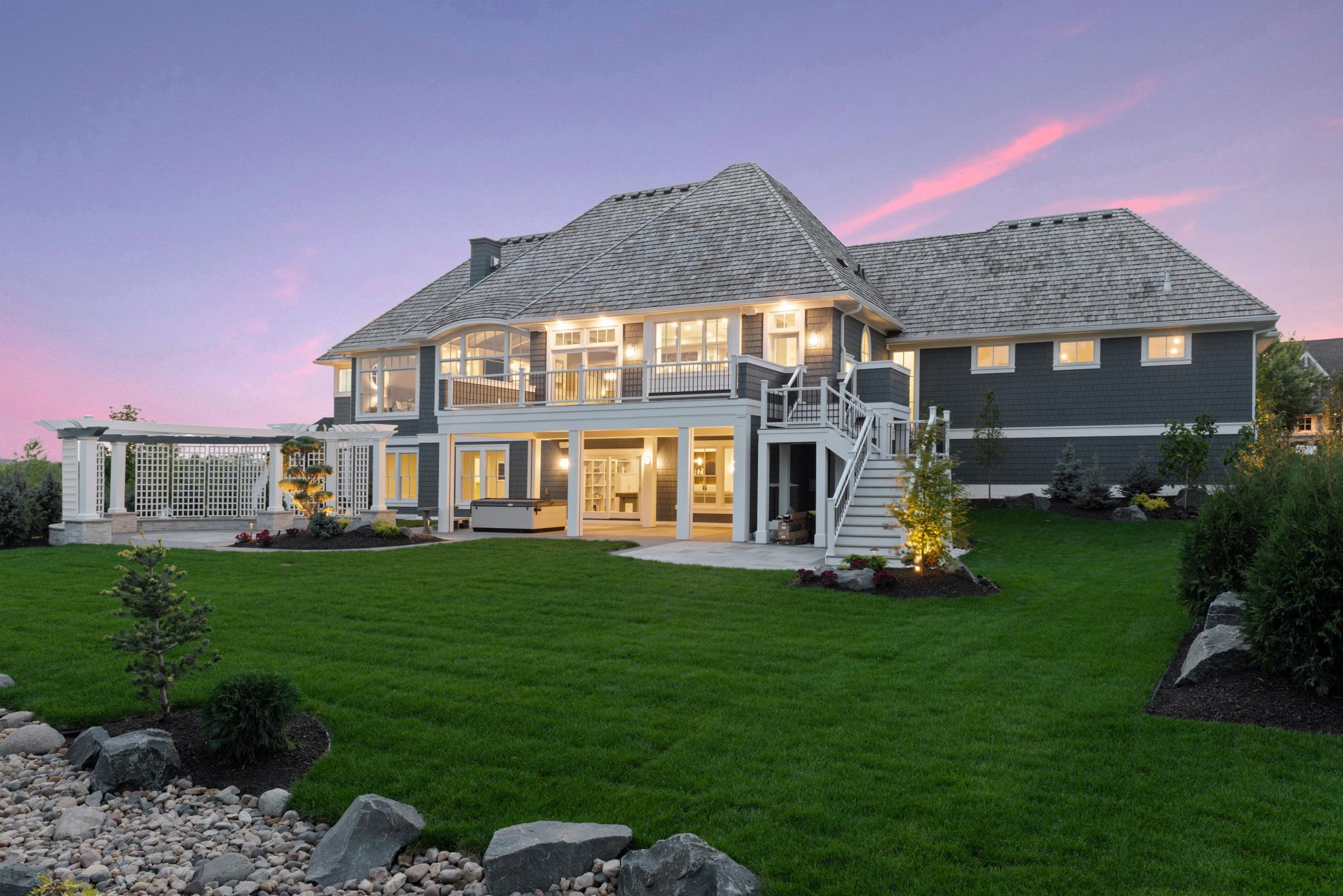 Lush landscaping throughout