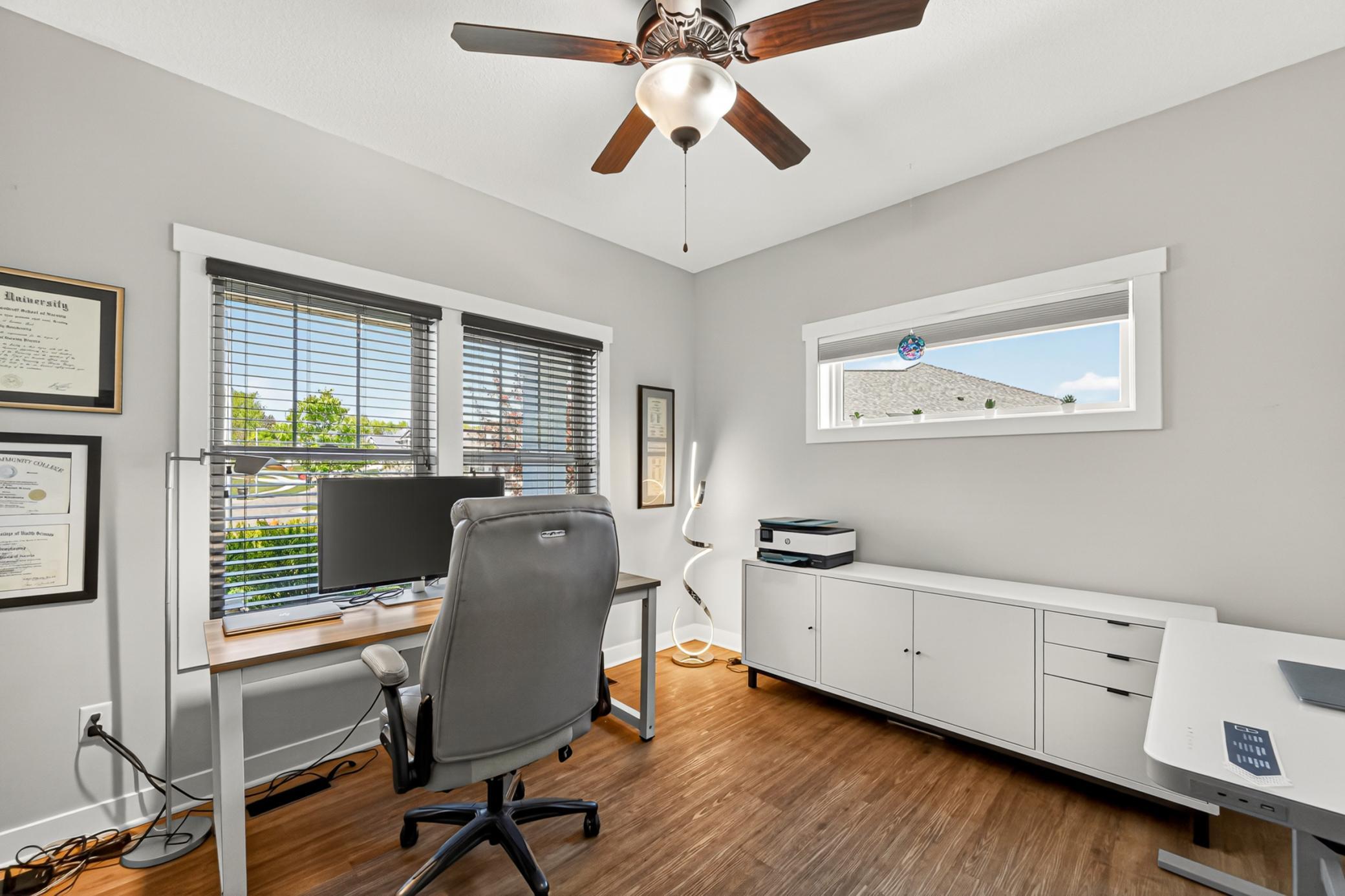 Bedroom off of front or office