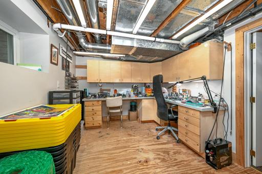 Lower level hobby room offers additional space that isnât included in the finished square footage