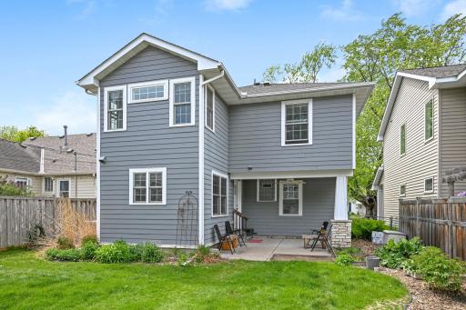 Rear porch is great for hanging out and bbqâing out of the elements