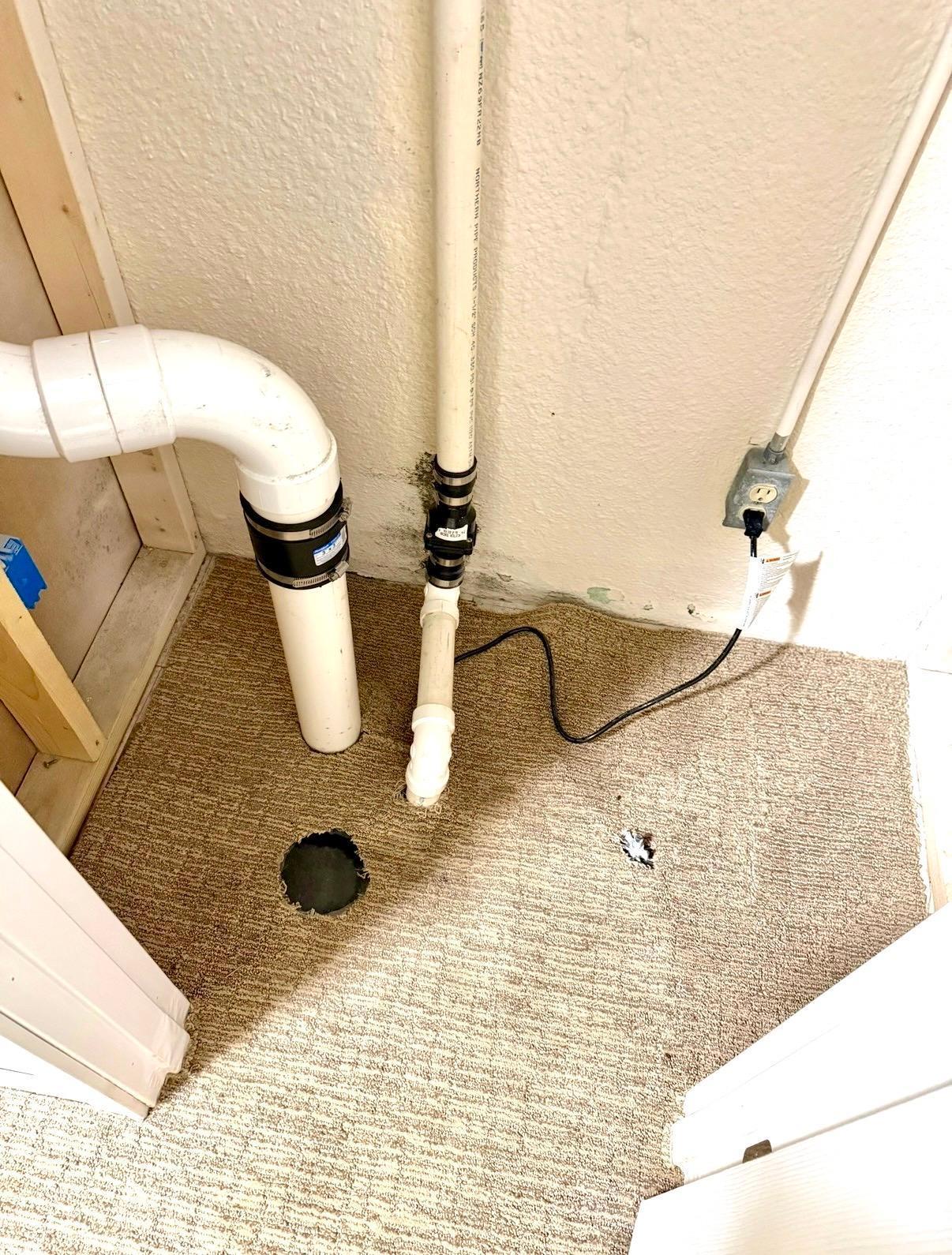 Sump pump and radon mitigation