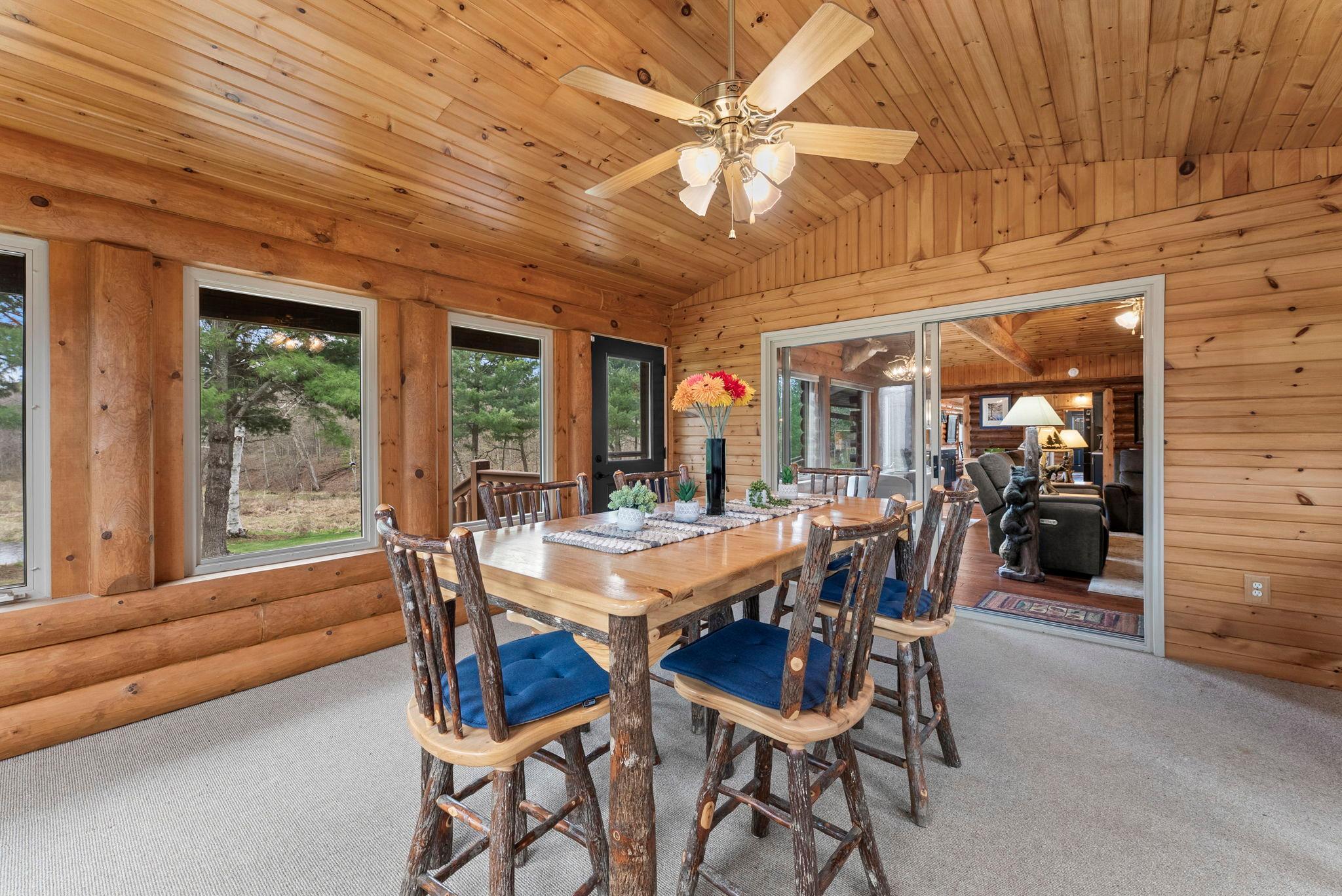 Four season porch with views on 3 sides
