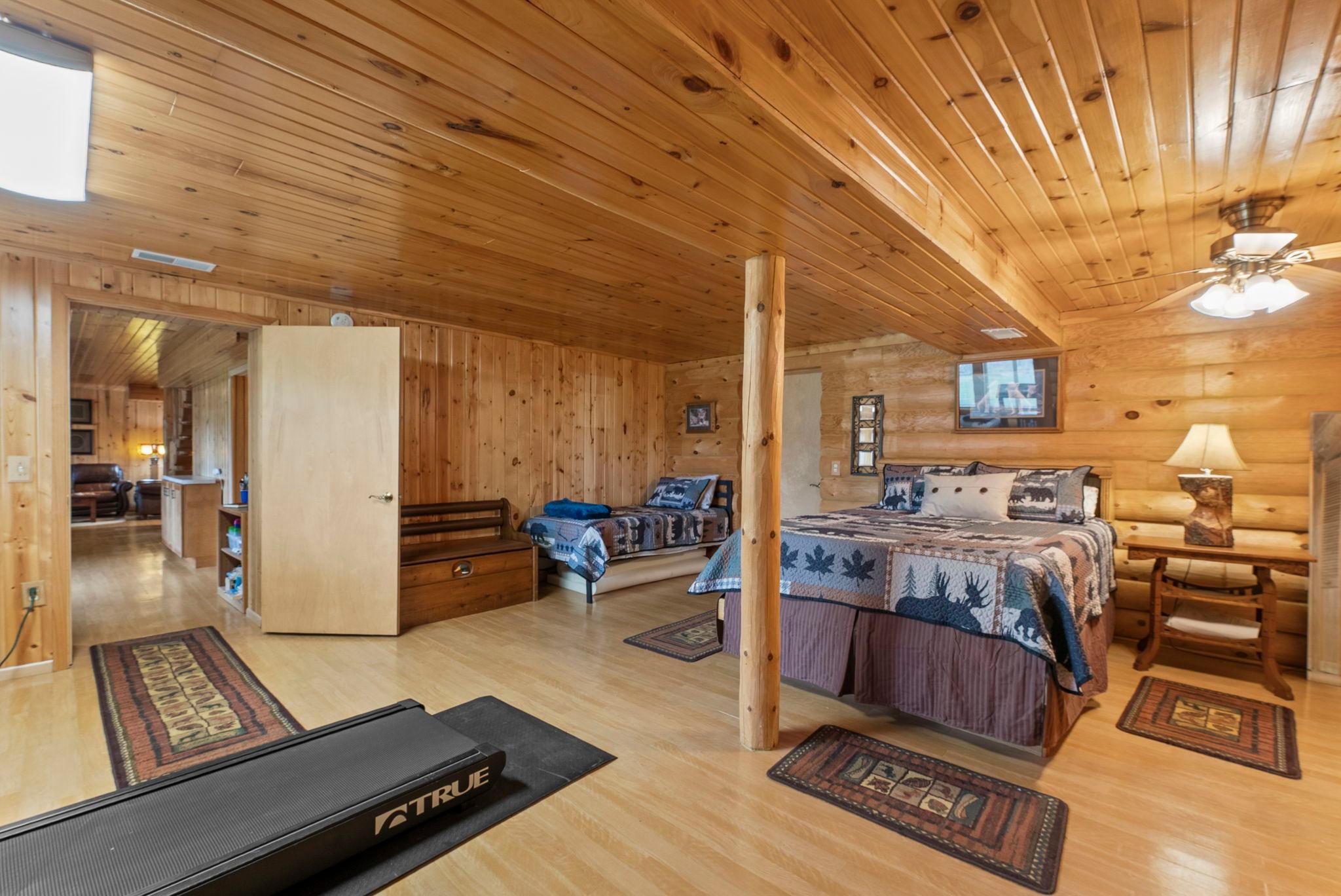 Lower level bedroom is huge and could be turned into more rooms if needed