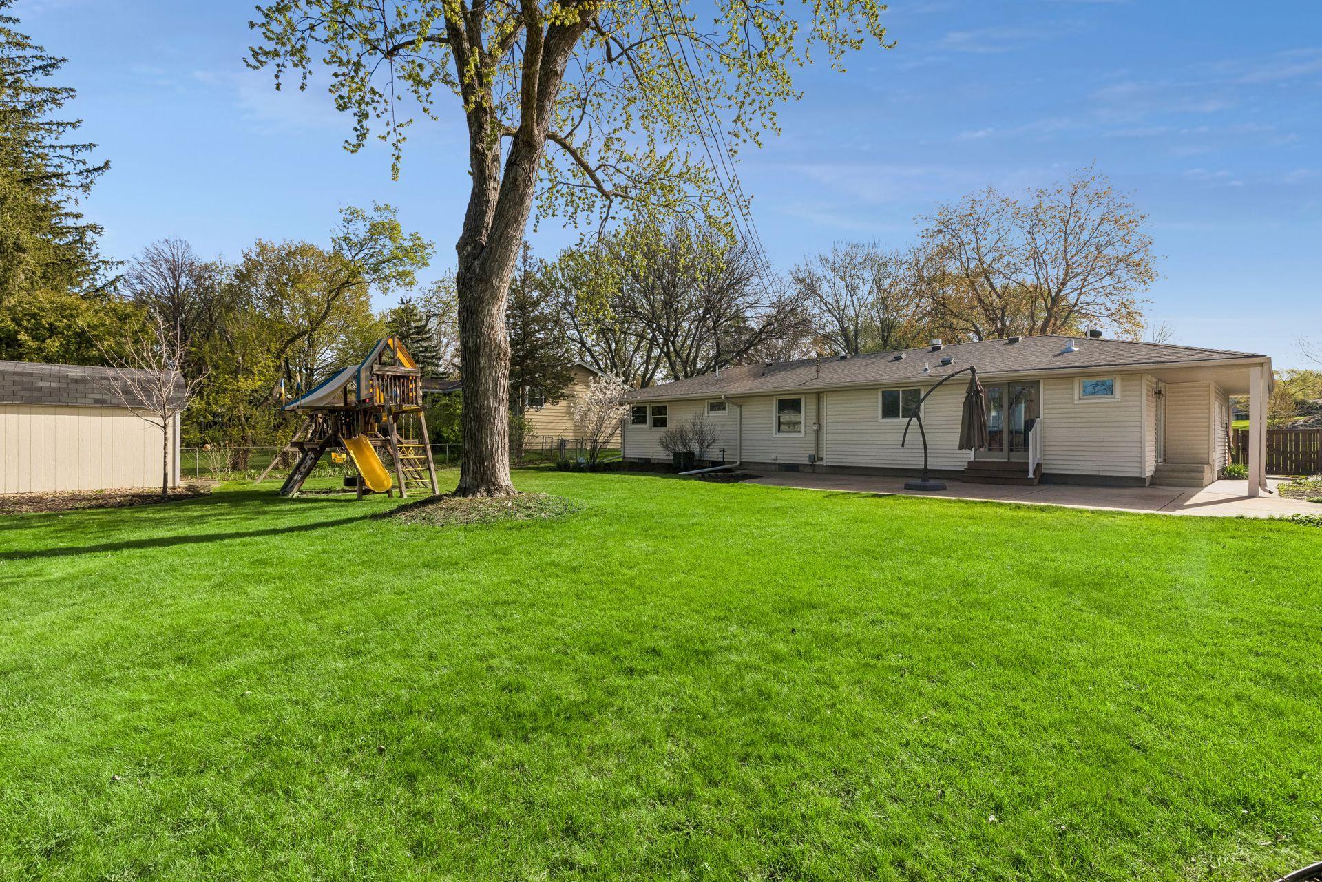 Rear exterior view of the home.