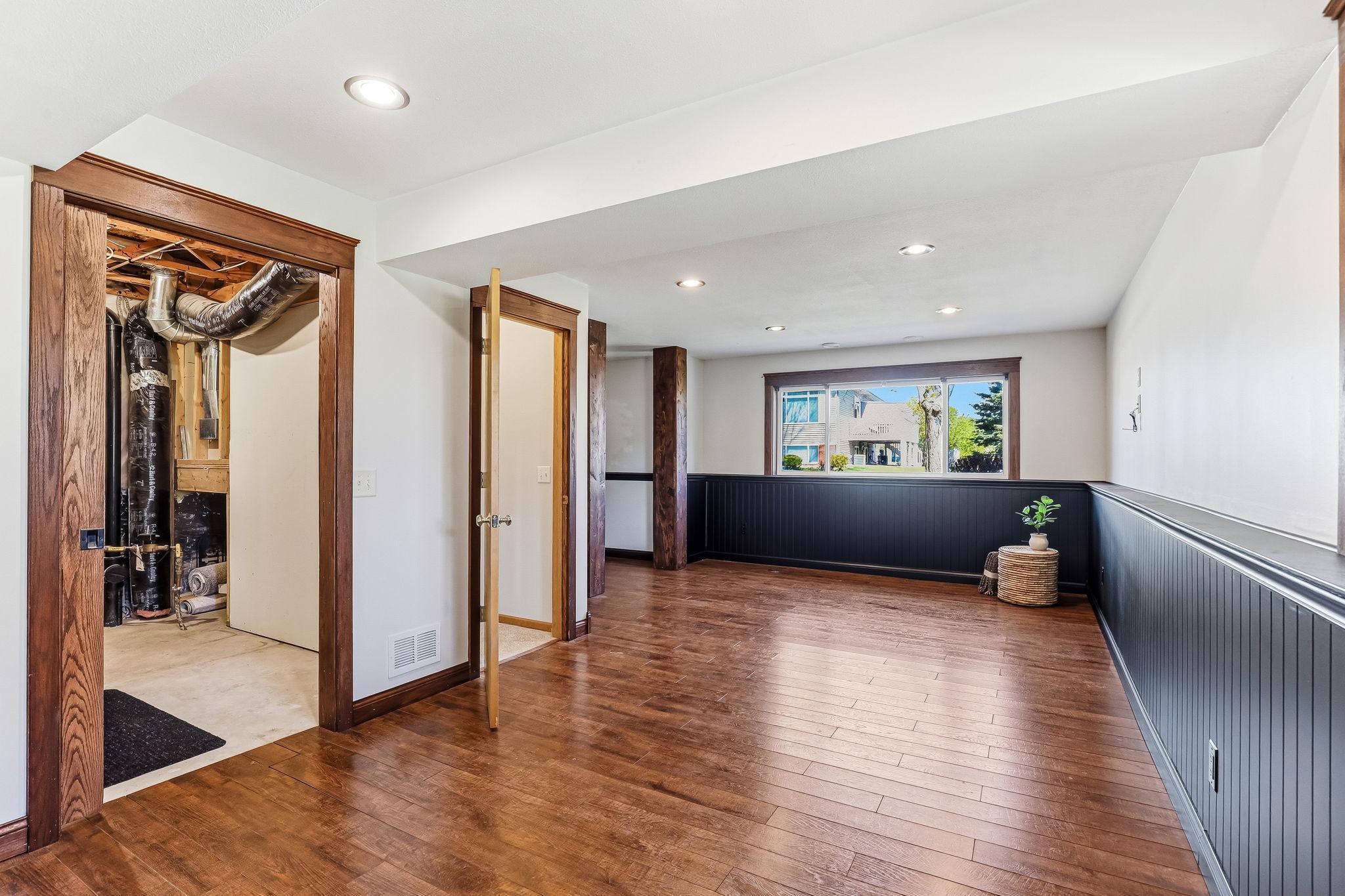 1505 Senate Lane - Expansive finished Lower Level offers a spacious Family Room, storage, and the laundry/mechanical room. It is also plumbed for a third bathroom.