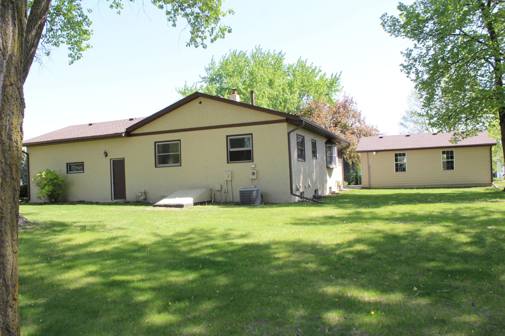 Side view of the home and garage