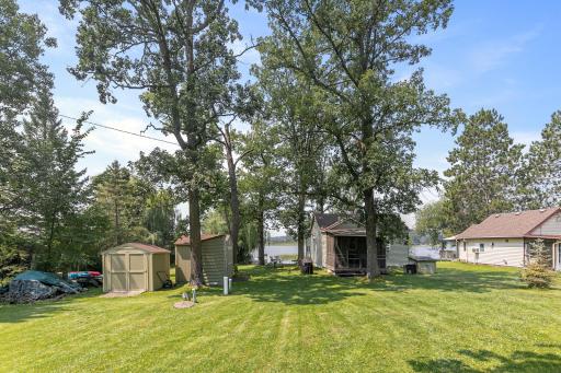Mature trees surround the lot providing shade during the hot days.
