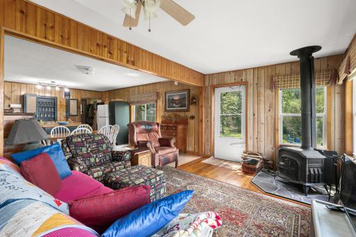 Living room walks out to the side patio.