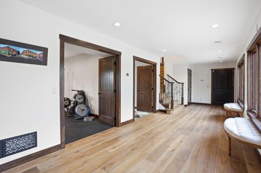 076 hallway to gameroom, gym & office