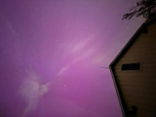 northern lights from barn deck