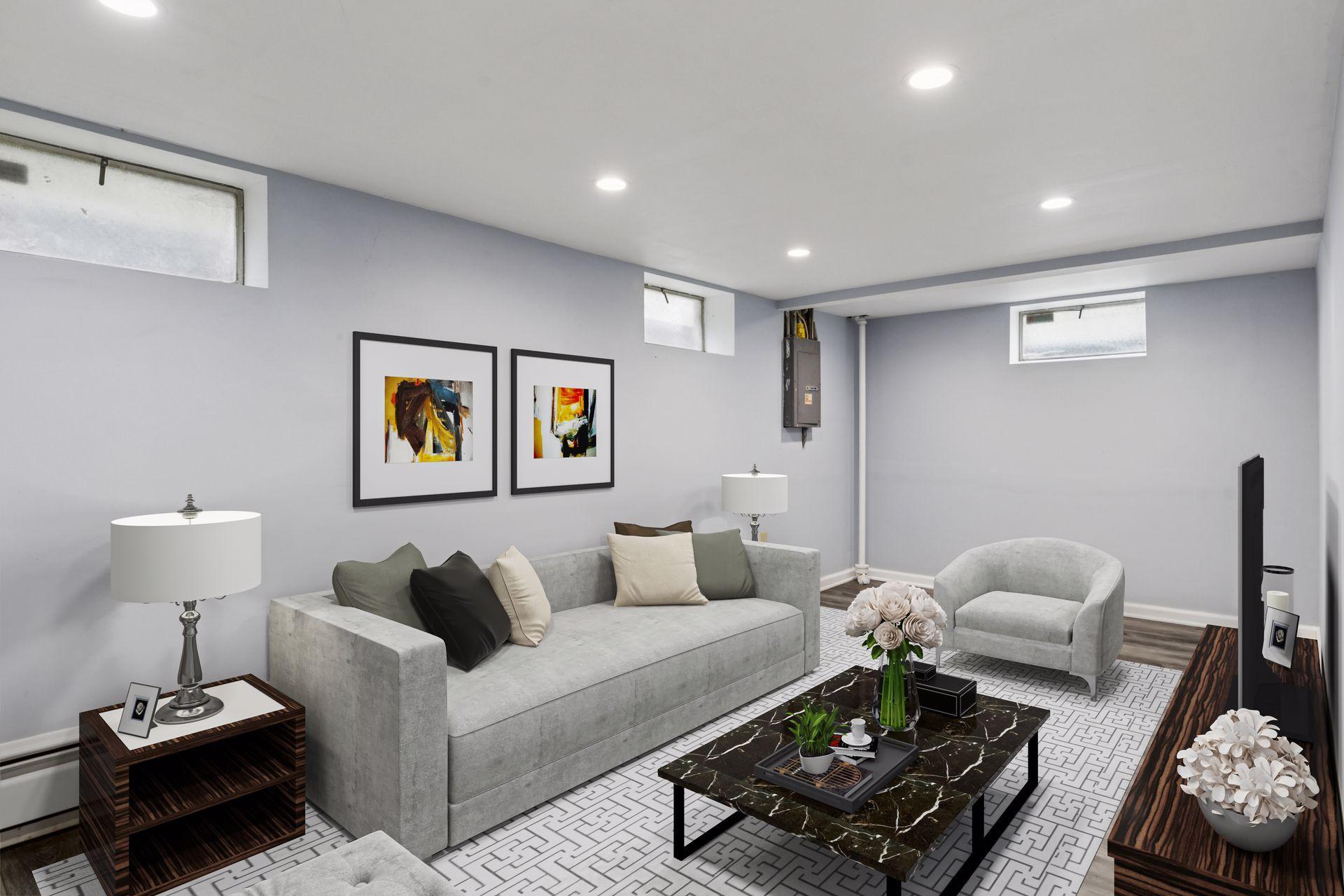 Spacious Basement Family Room!