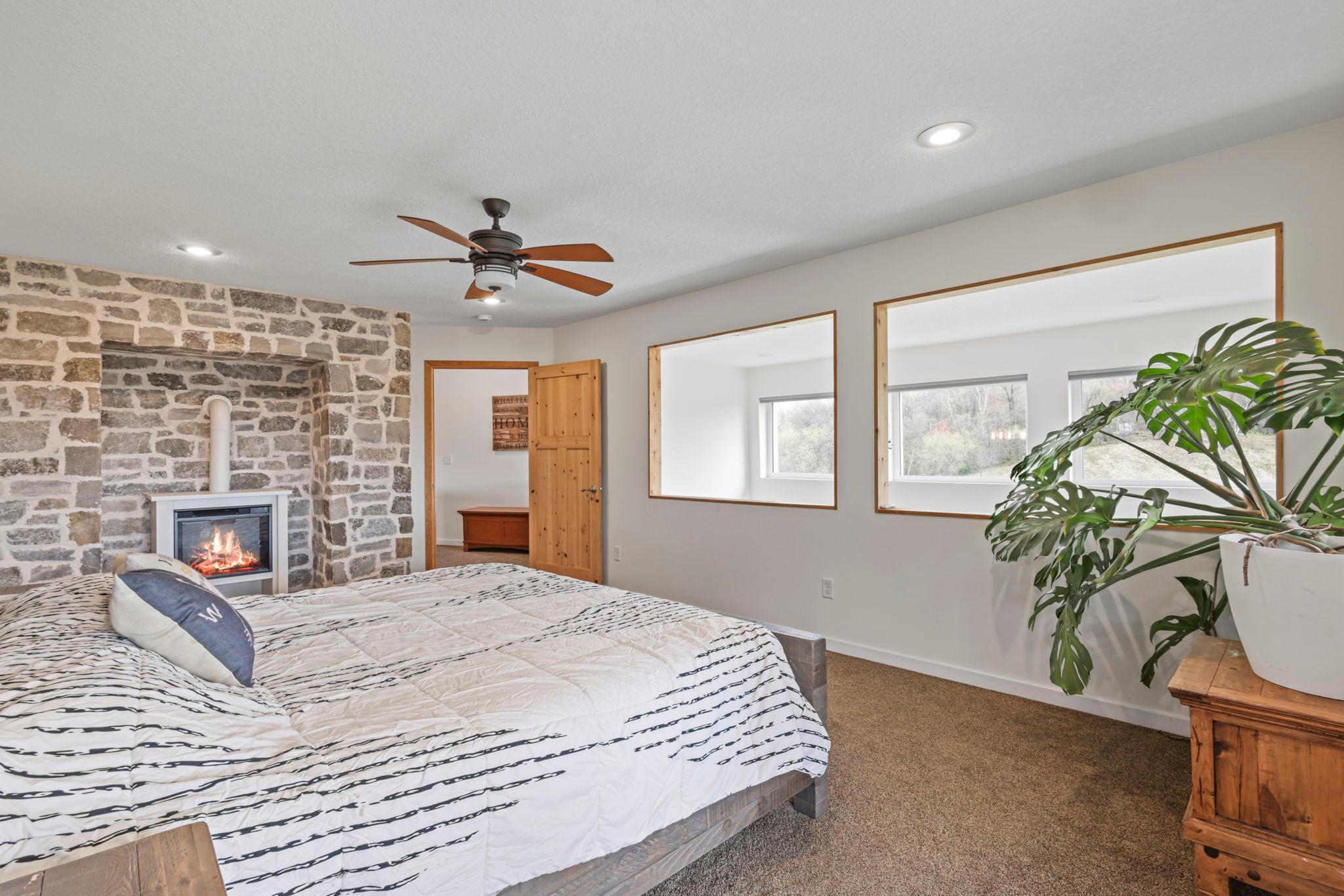 Primary with Electric Fireplace