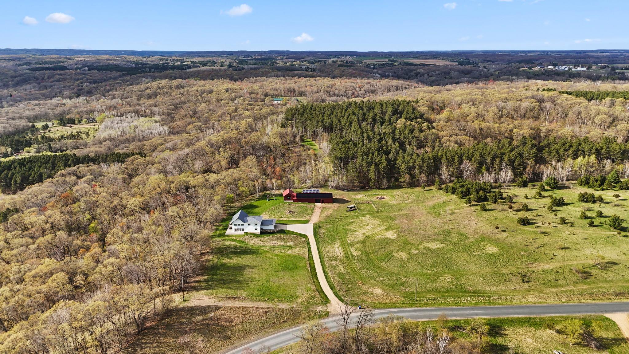 Aerial of 5 acres and opportunity to purchase additional acreage