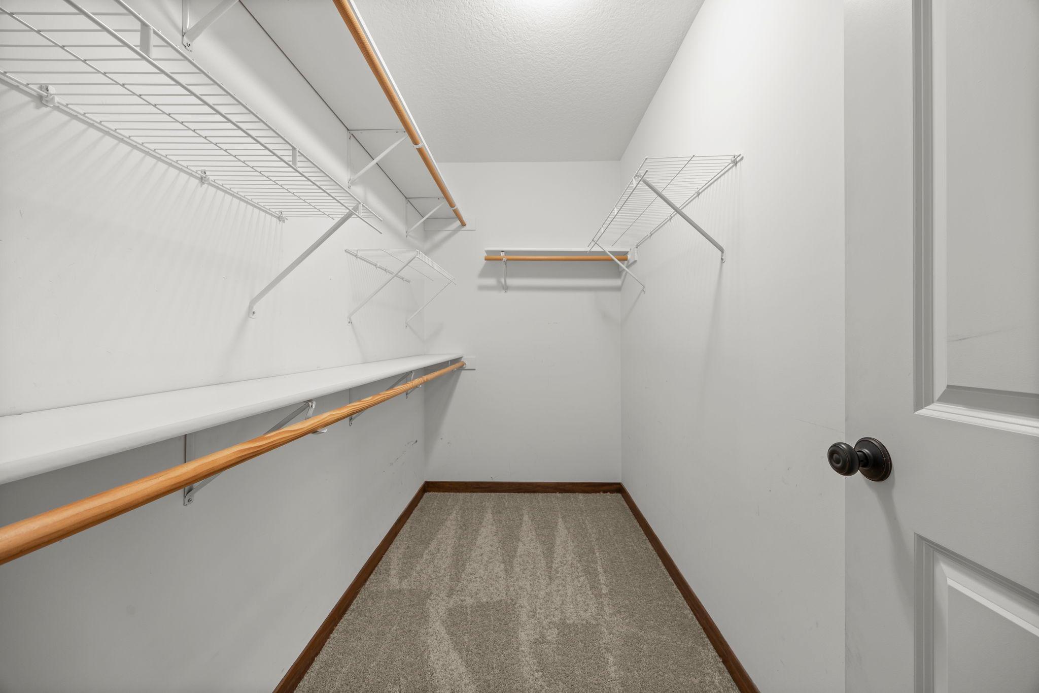 Primary walk in closet