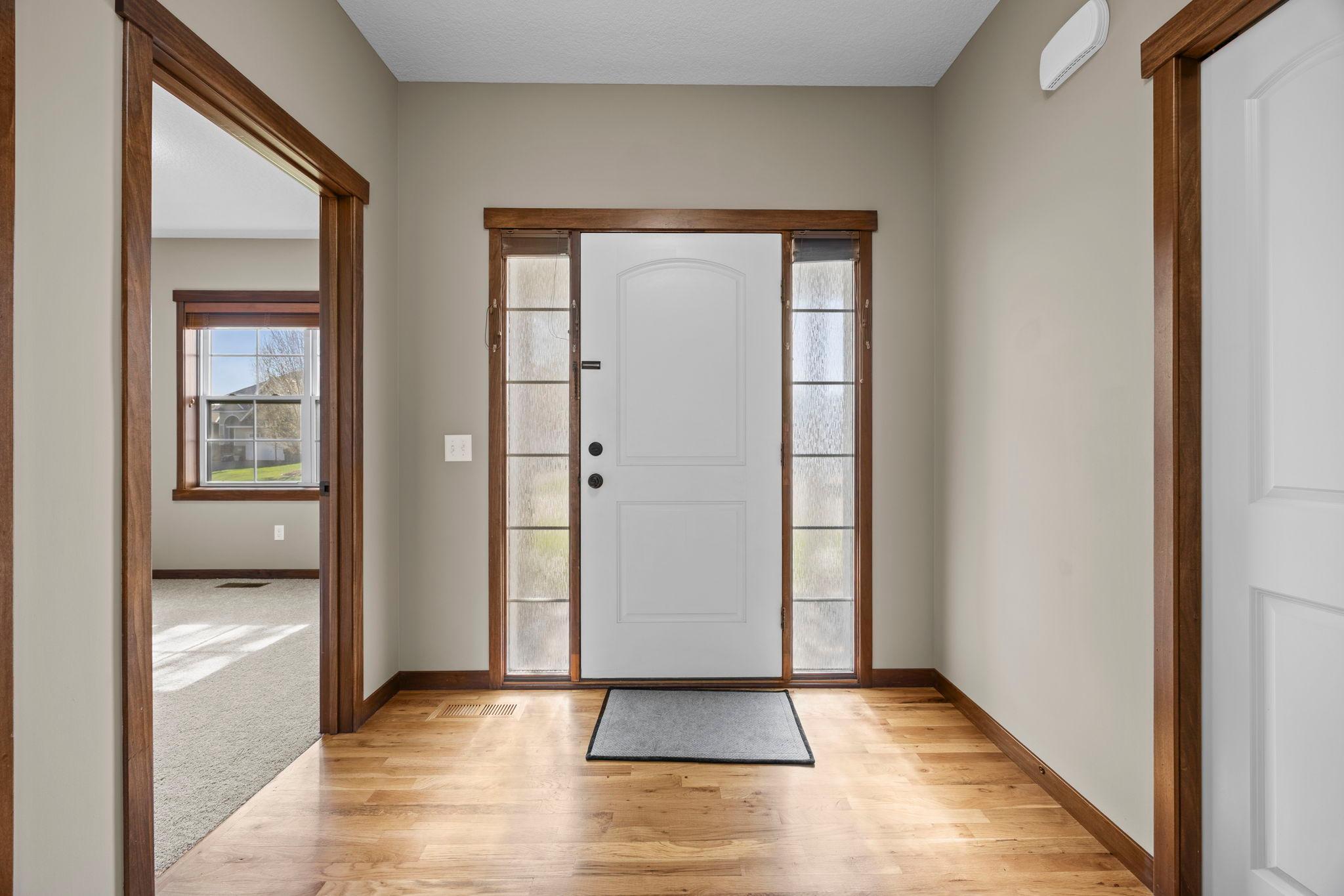 Spacious front entry