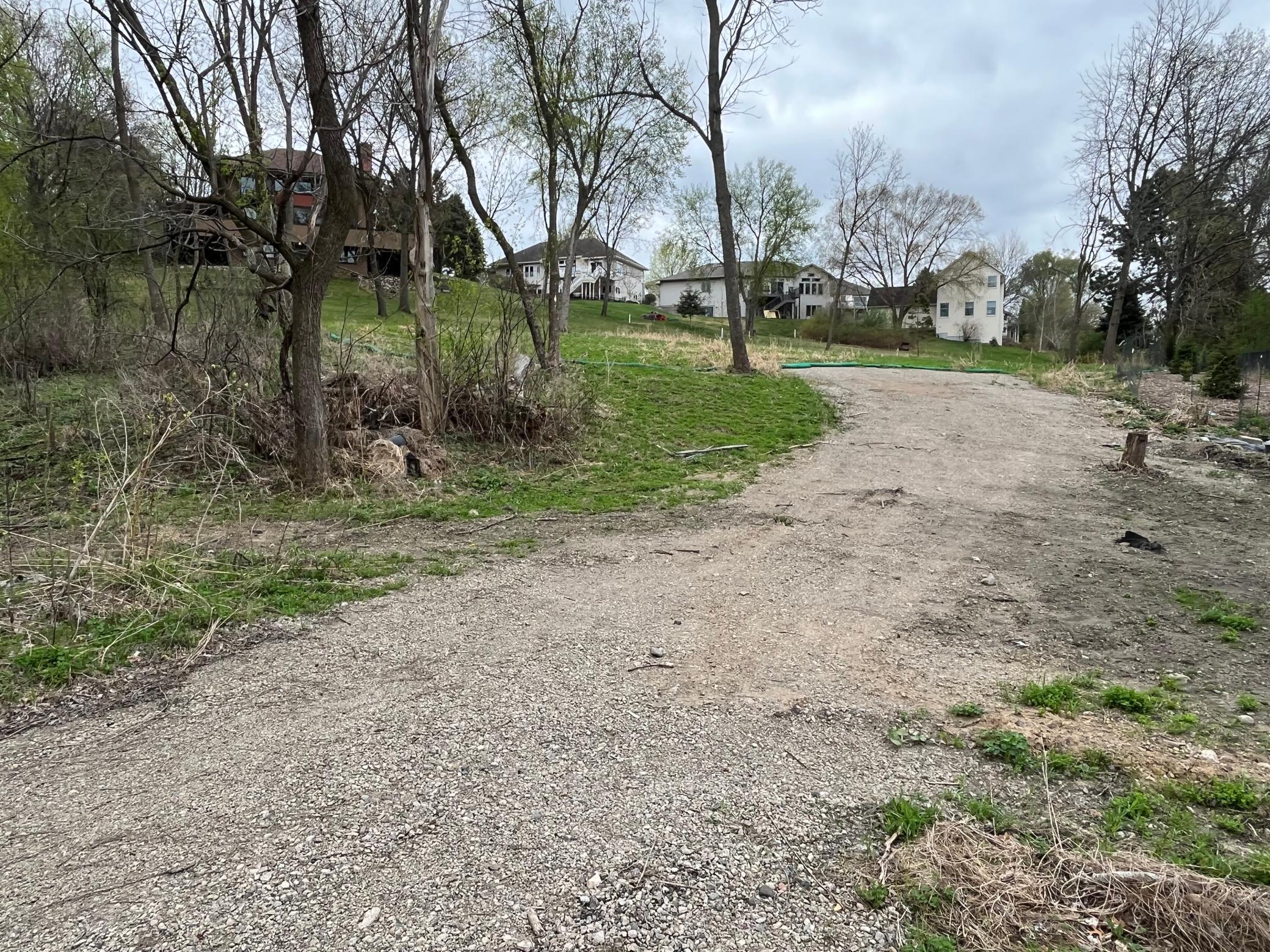 This is the view from the private road you use for access. The lot is the clearing at the end of the road.