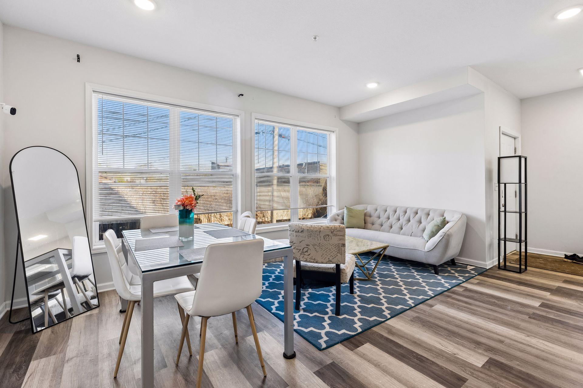 Unit C - entry in back - living room