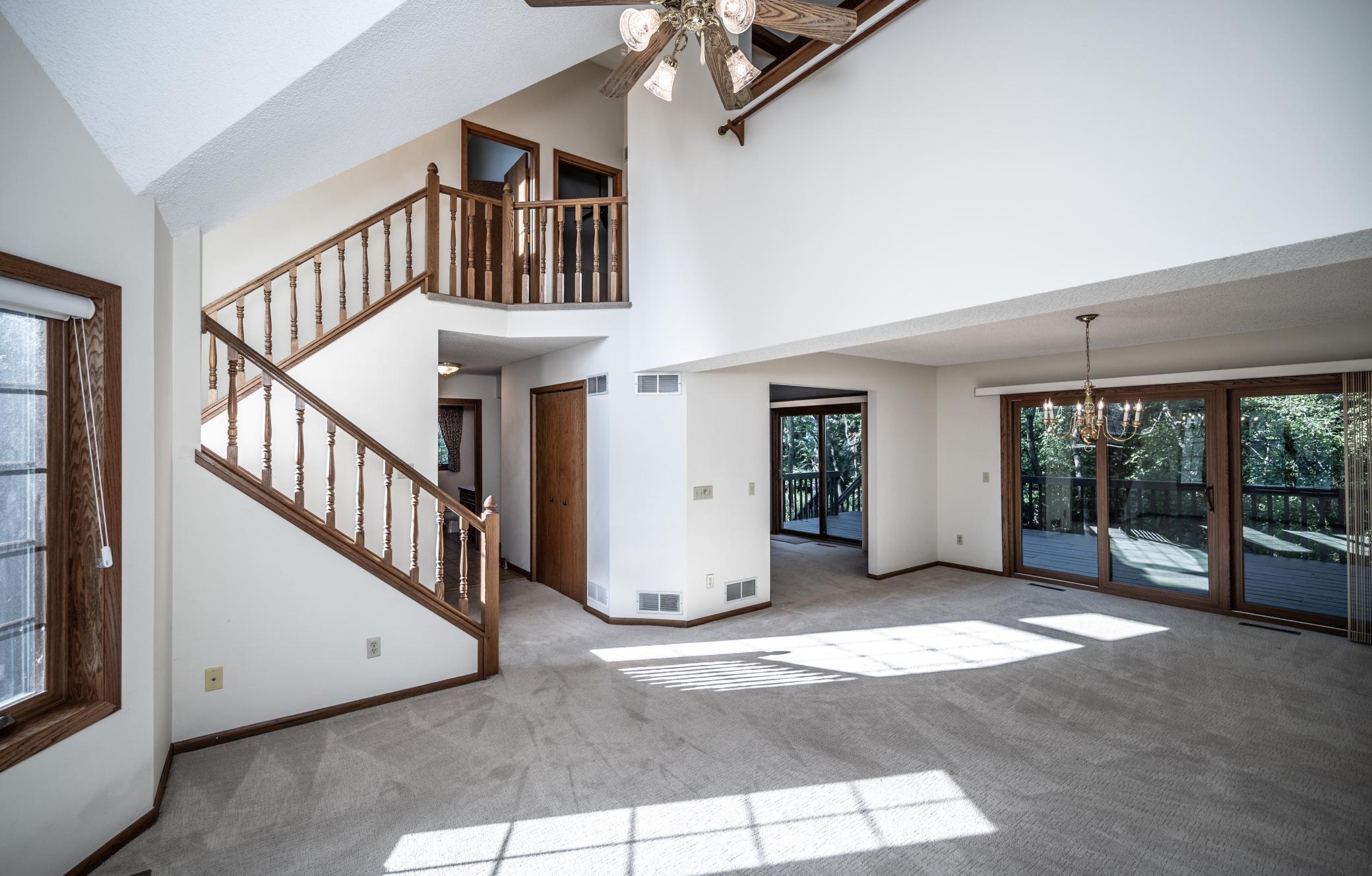 View of the staircase taken from the living room