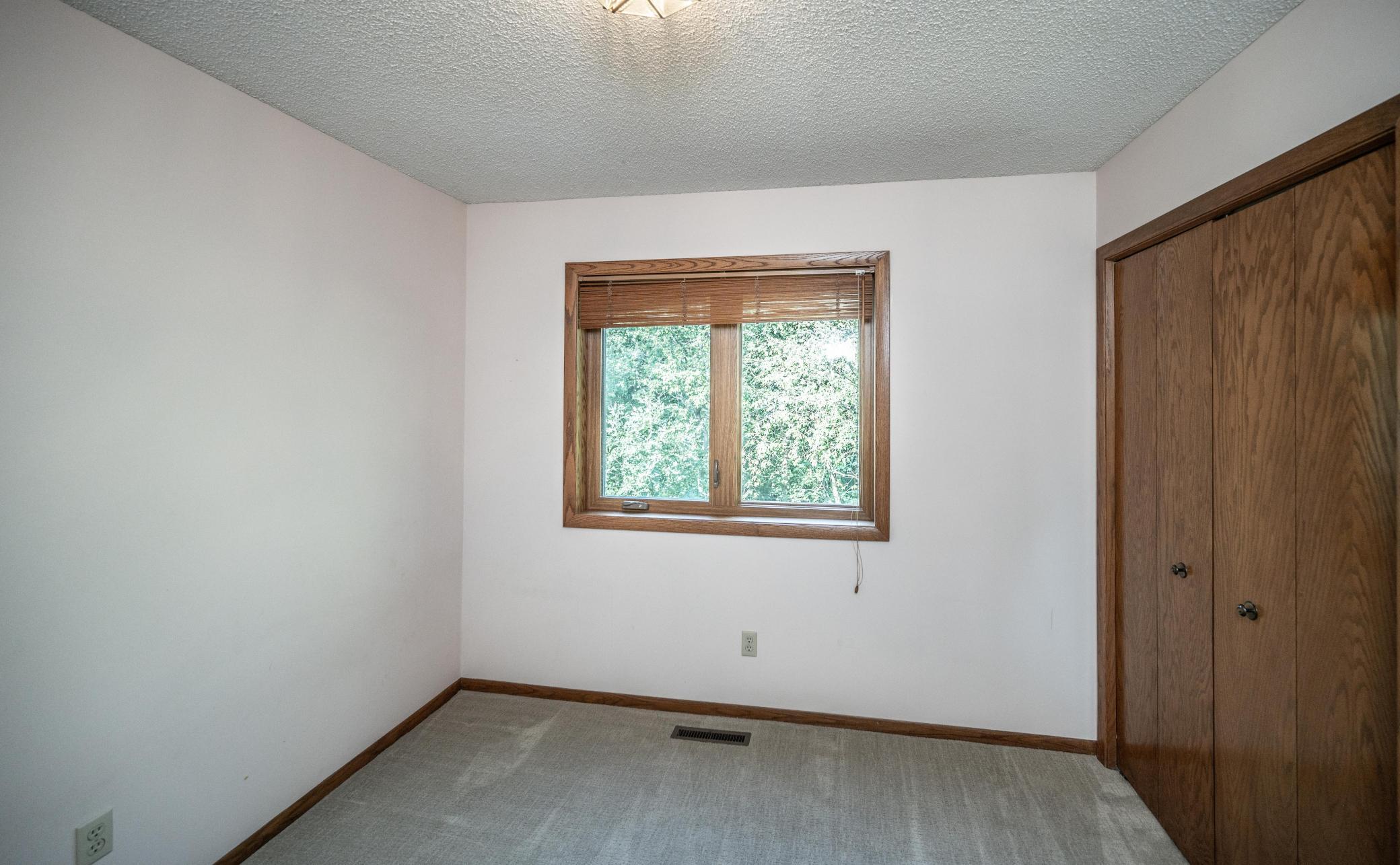 Bedroom #3 on the upper level with large closet and newer carpet