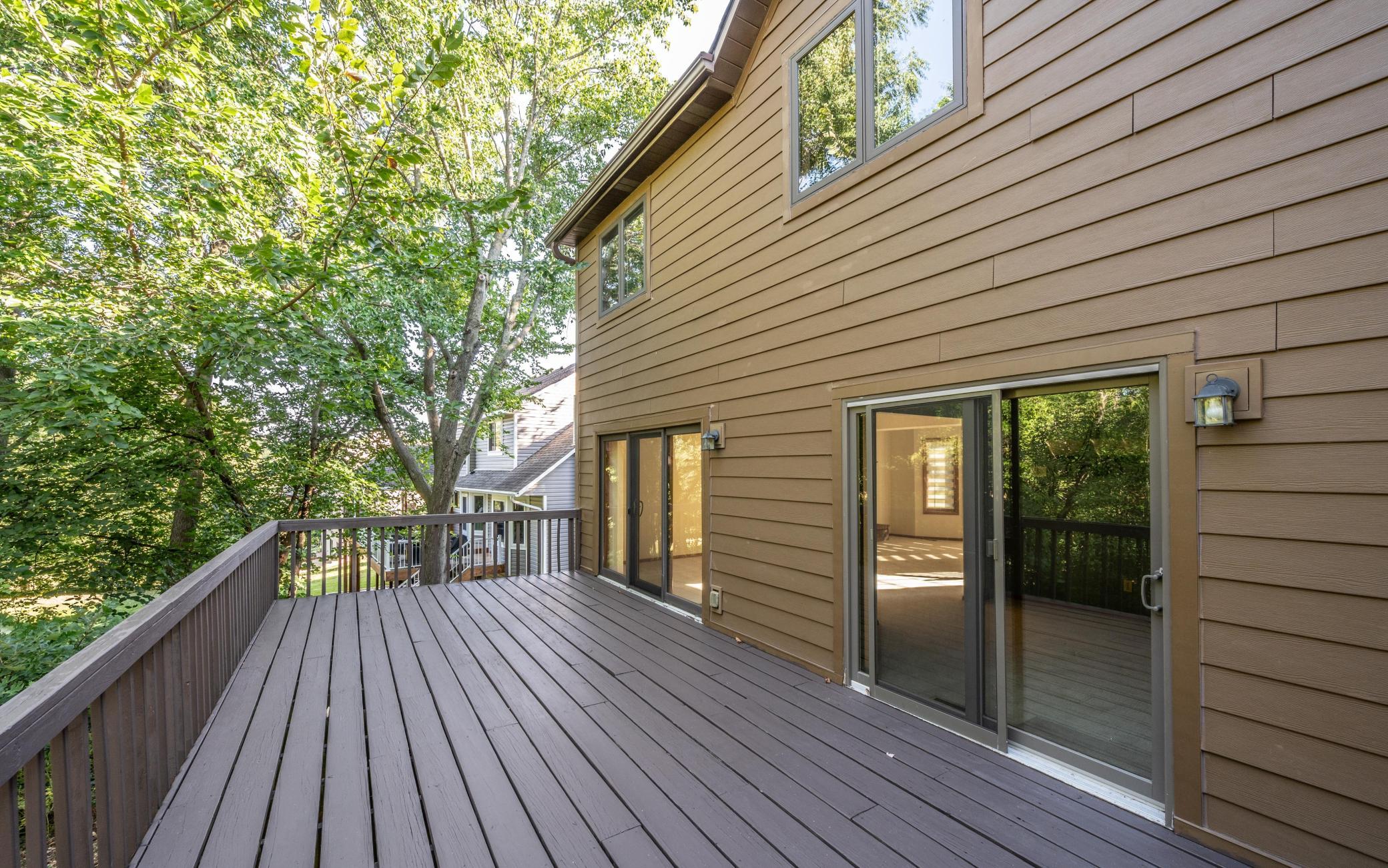 Large deck is perfect for outdoor entertaining
