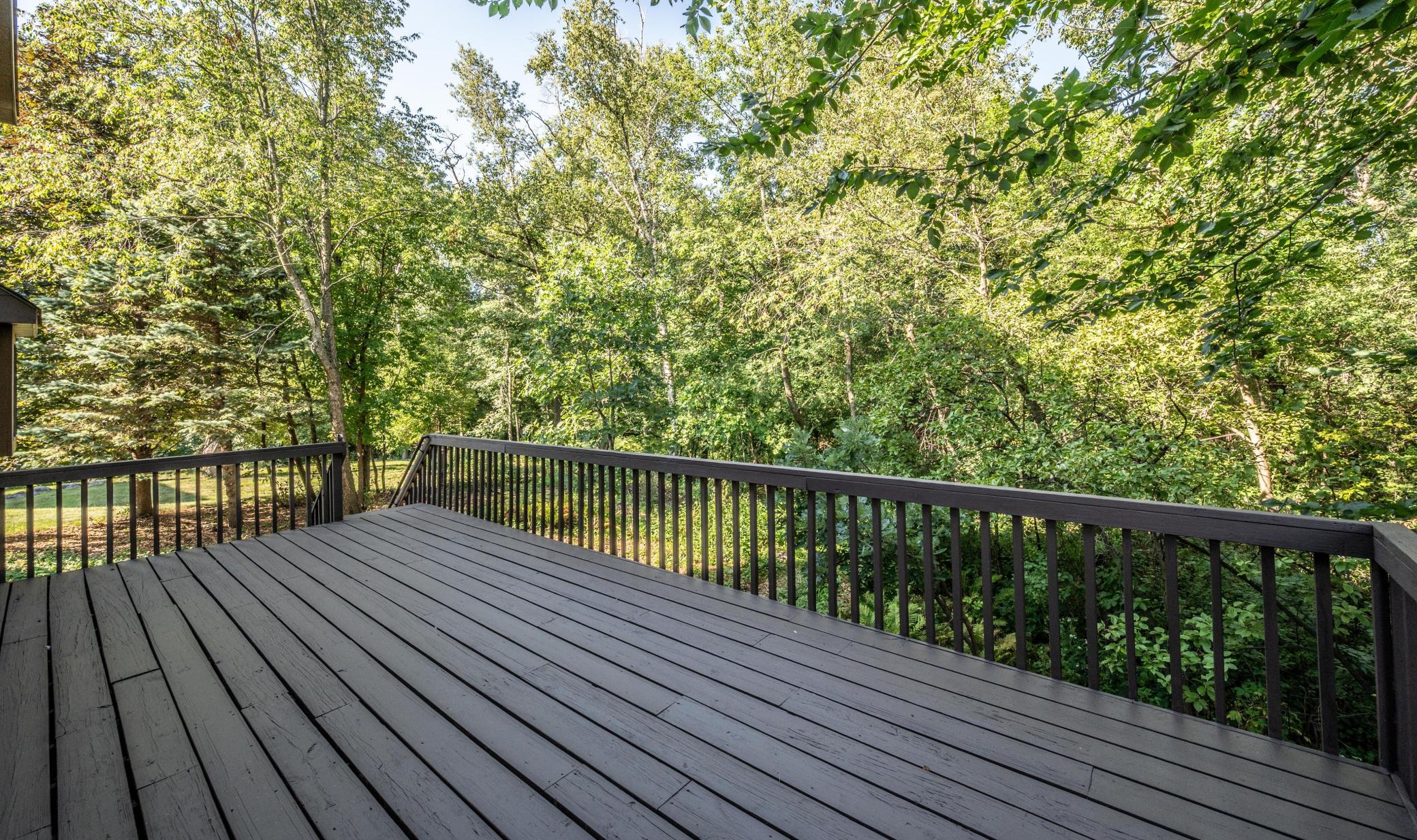 Another view from the deck into the woods - no neighbors directly behind this home