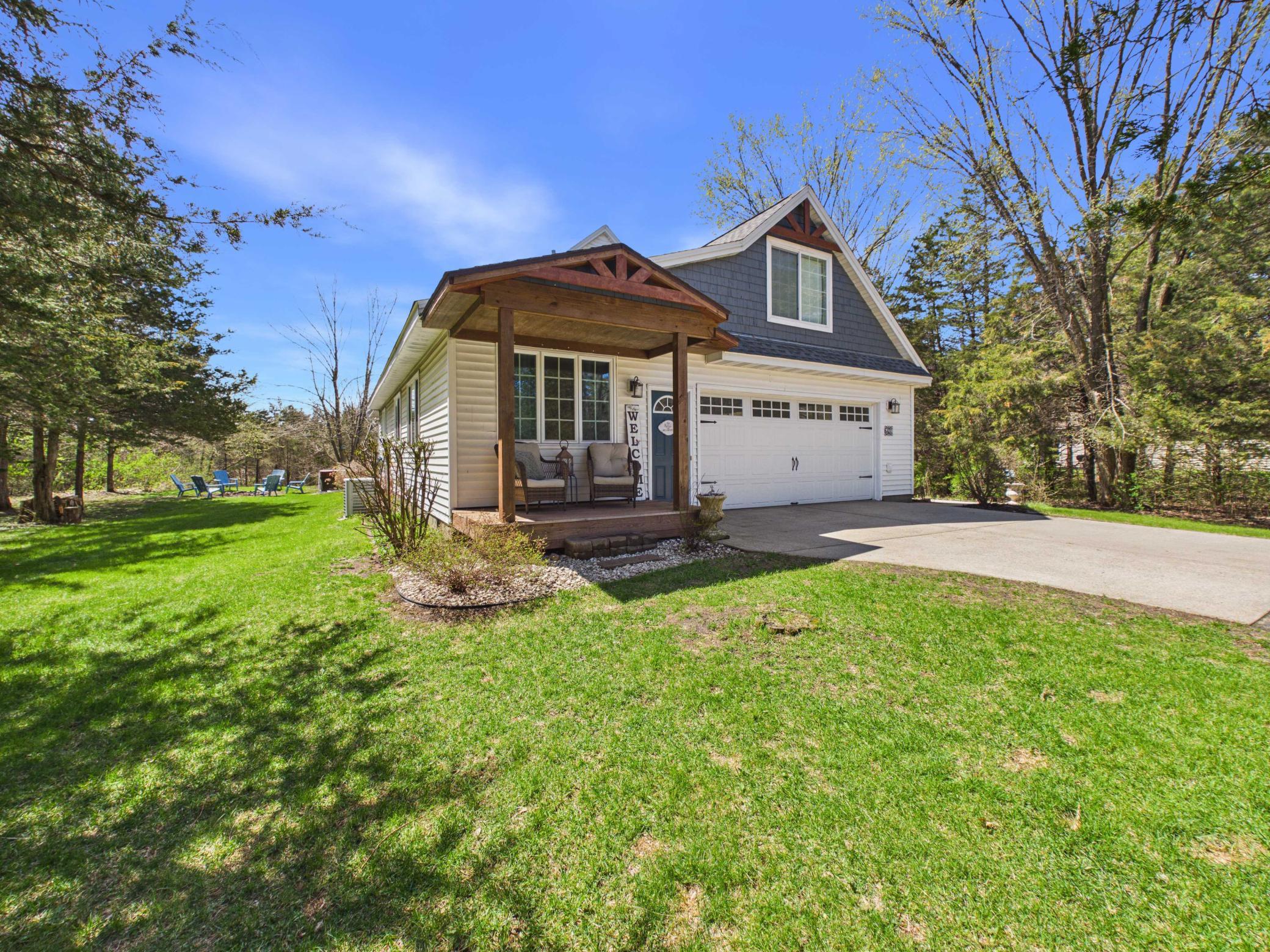 Front of Home with covered porch!