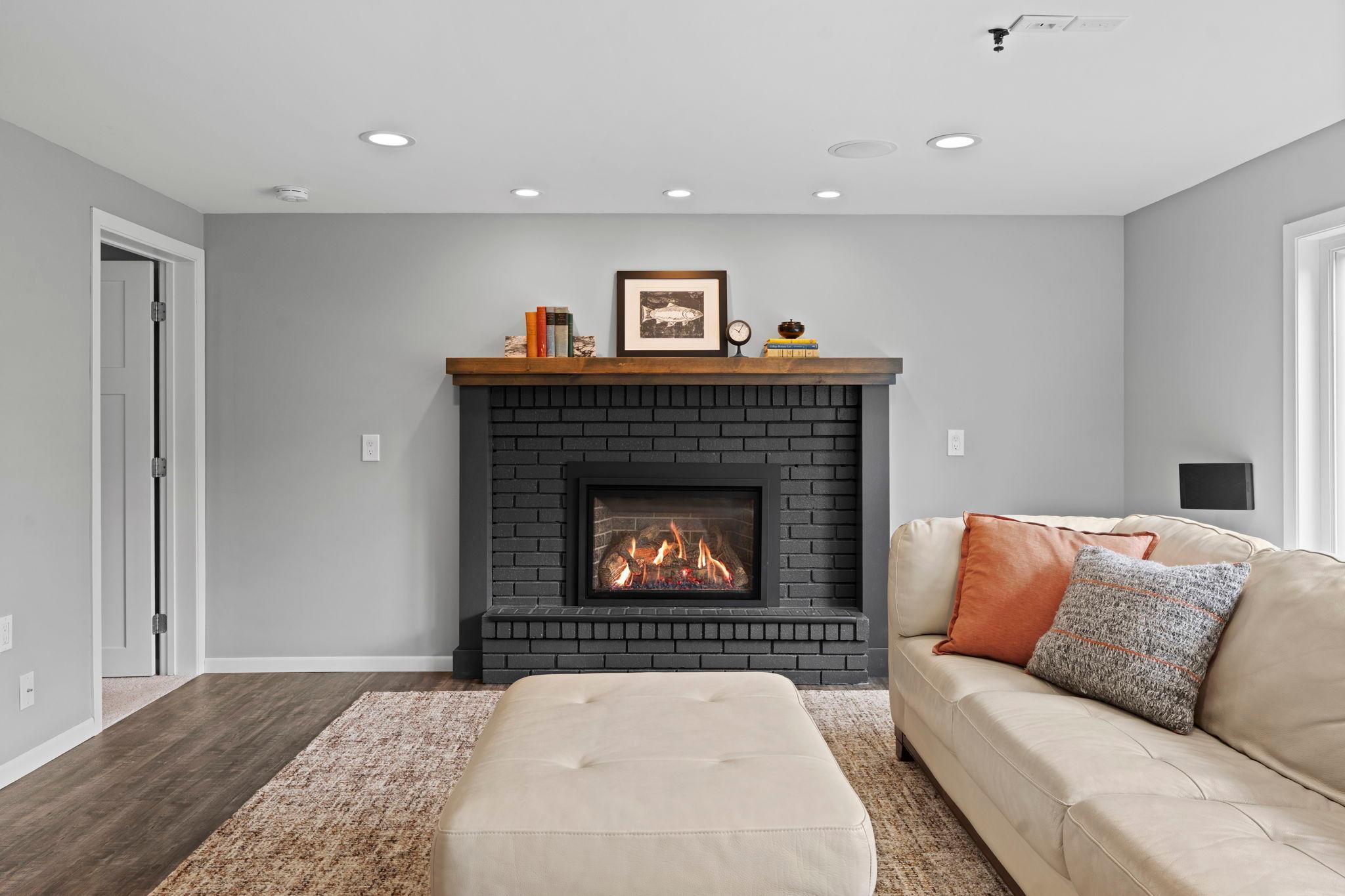Brick, gas fireplace!