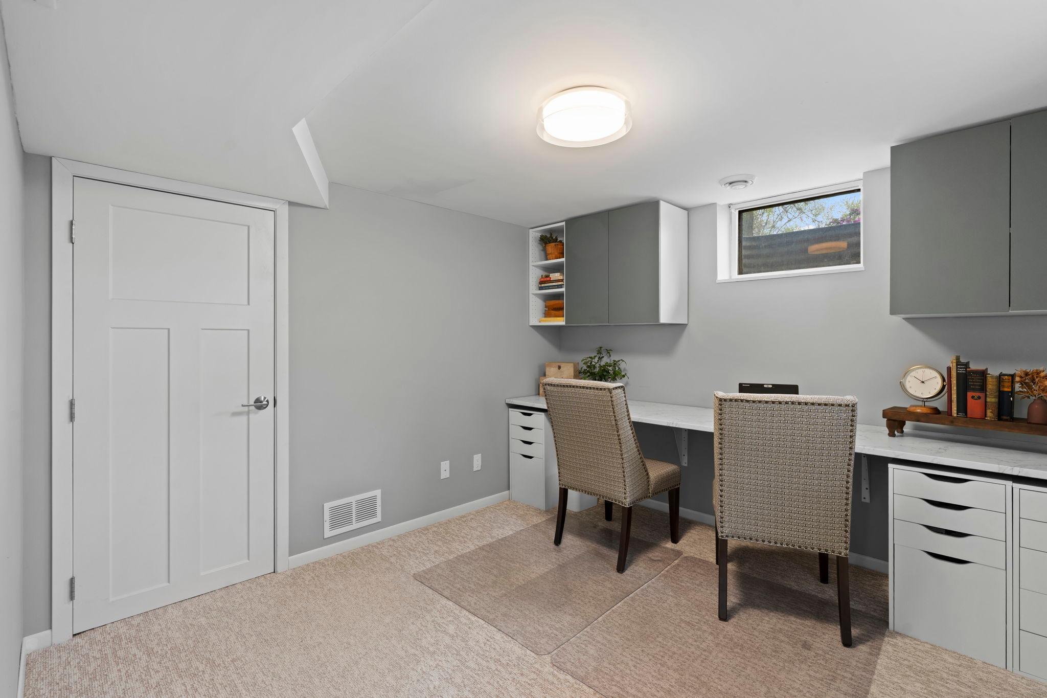 4th bedroom offers a great flex space for office, exercise room, play area or 4th bedroom.