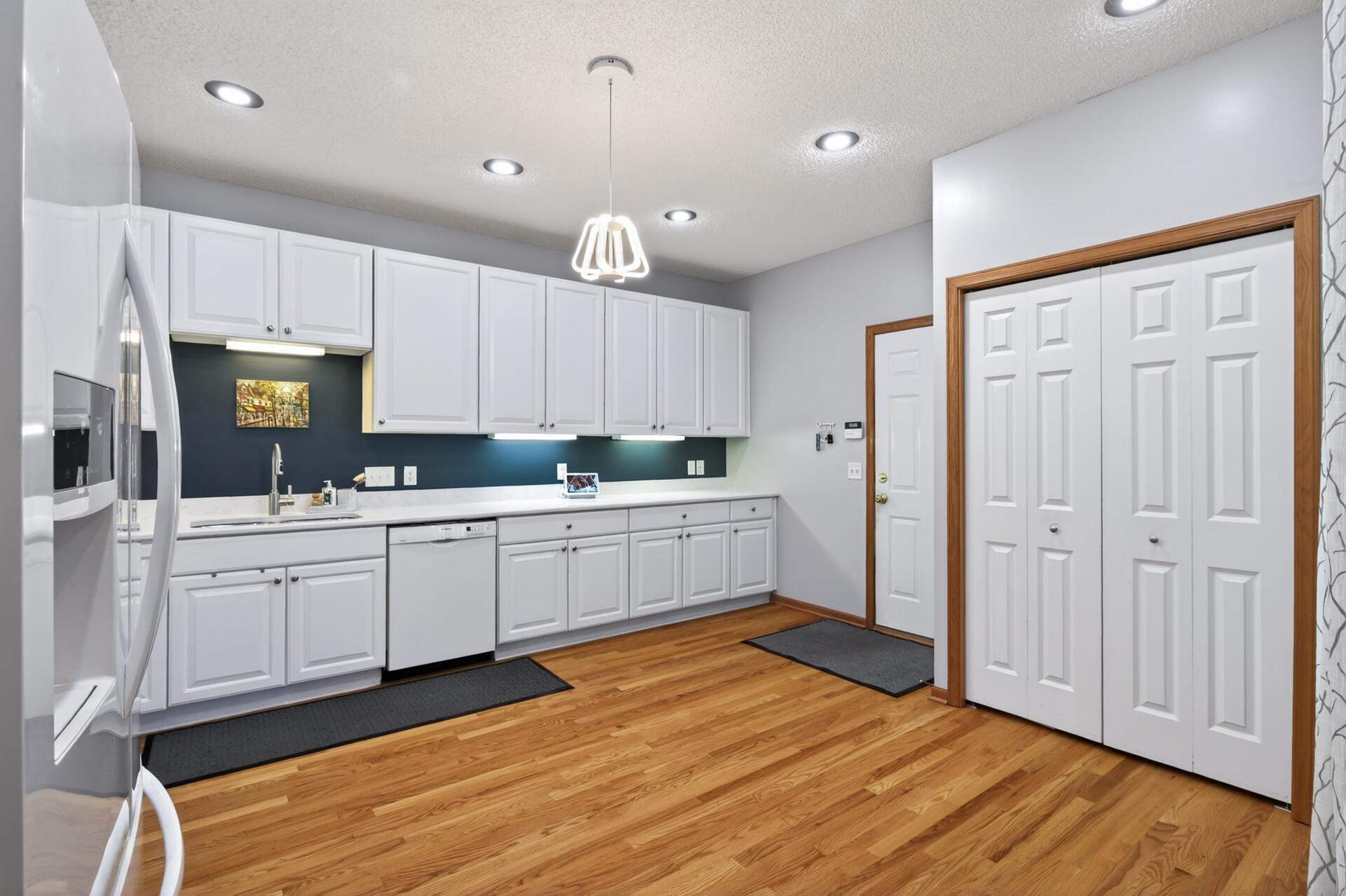 Easy interior access to the 2-stall garage.