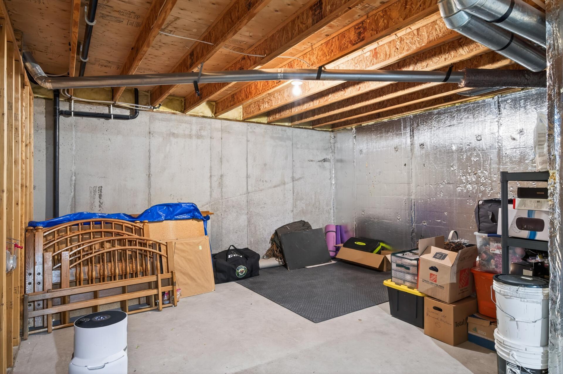 Utility room with room for a home gym or a workshop
