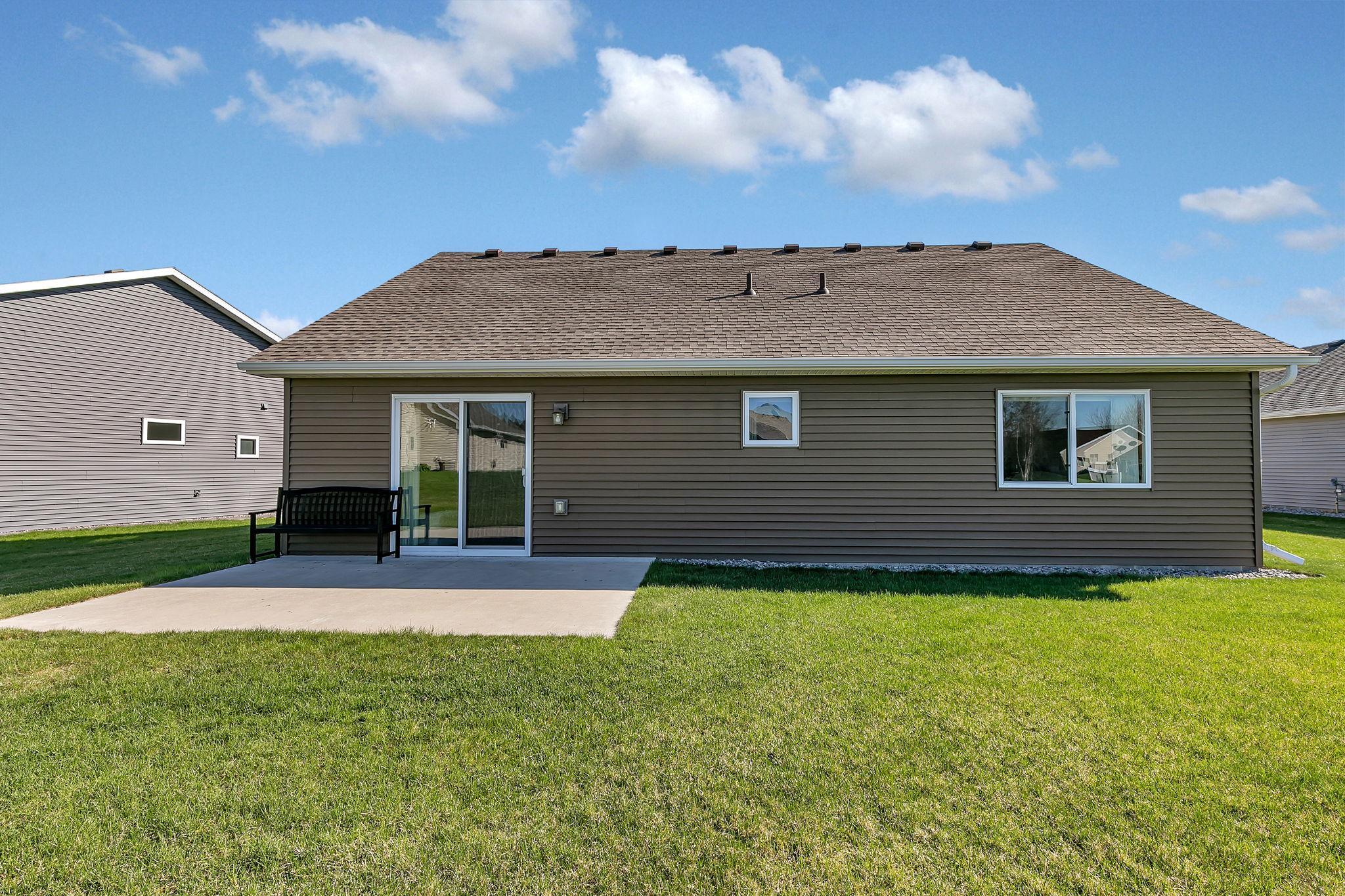 Back view of the home