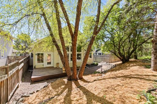 The private backyard allows you to plant and maintain as much as you want to.