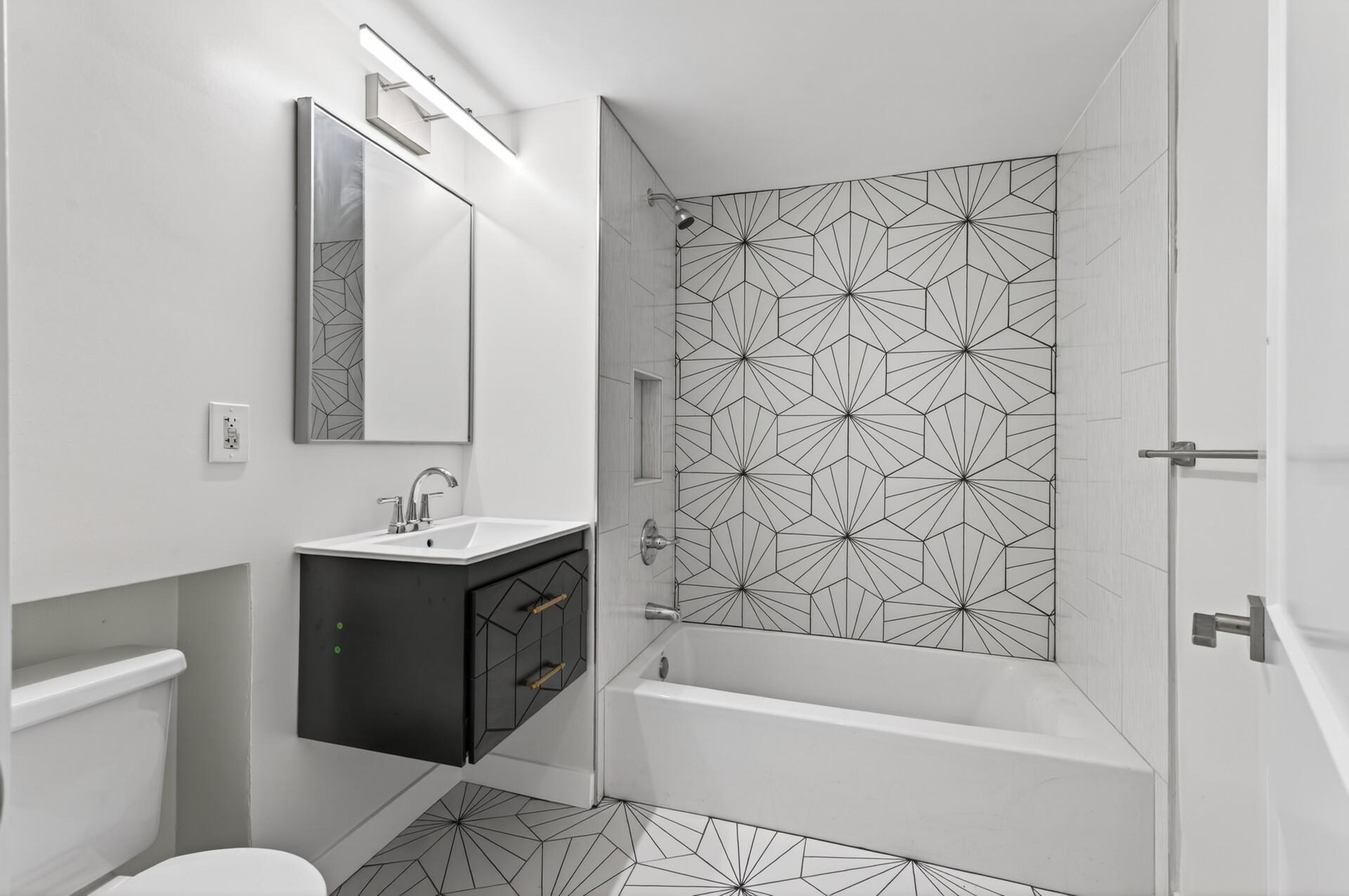Beautiful Tiled Bathroom