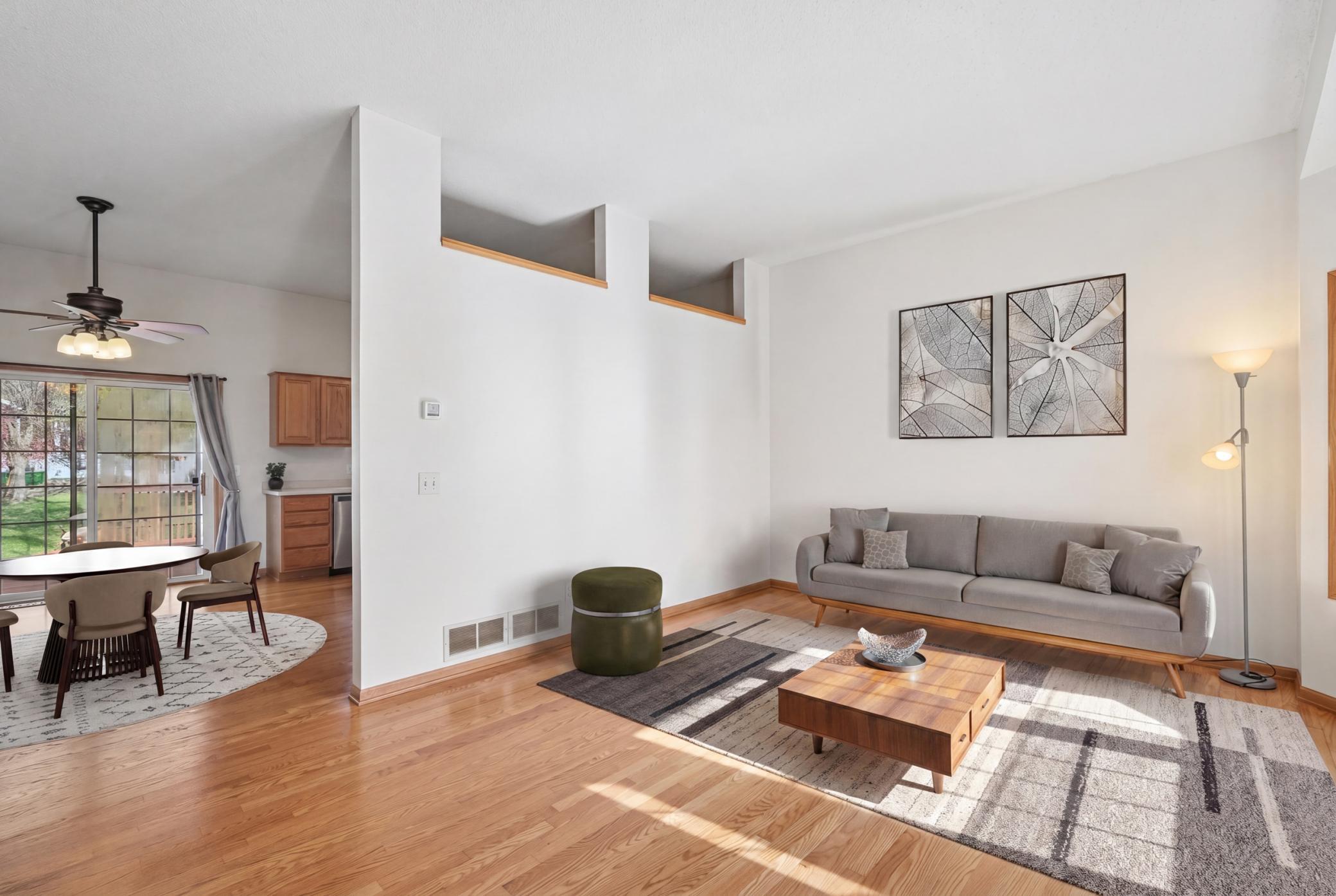 Gleaming hardwood floors