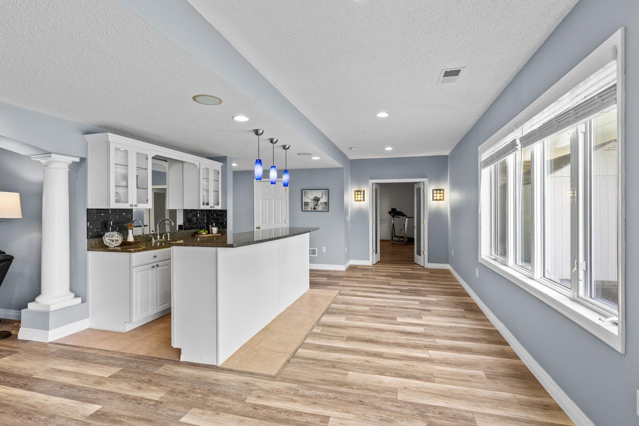 Stunning wet bar with seating