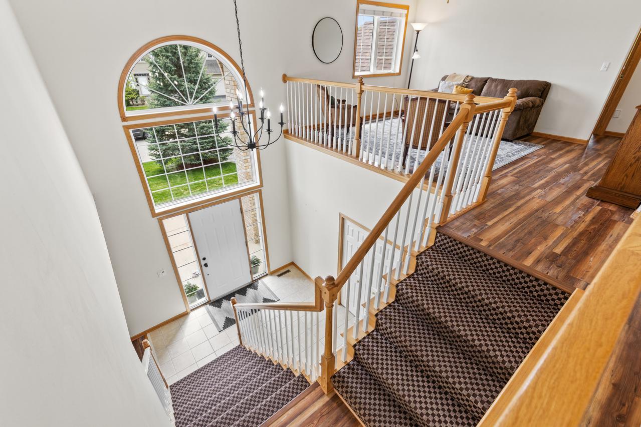 Grand two-story entry creating a stunning first impression