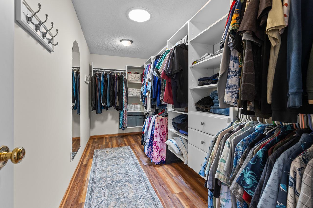Spacious walk-in closet