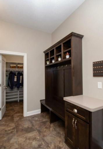 Lockers and huge closet coming in from the heated garage