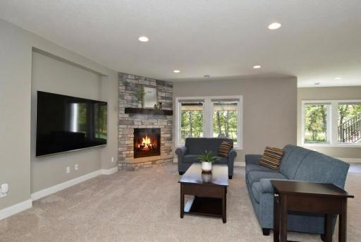 Fireplace, wet bar, walkout to private patio